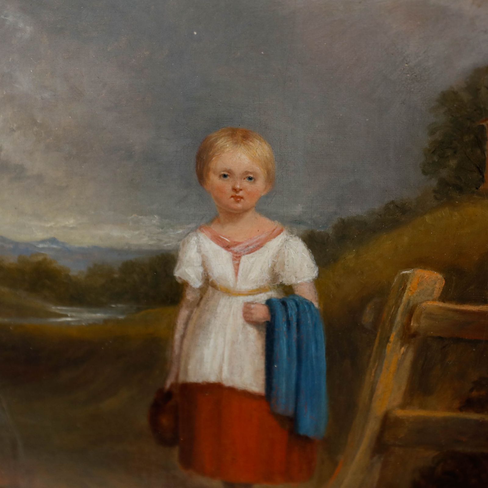 Fine English School 19th Century Oil Portrait Of A Girl Fetching Water photo Art