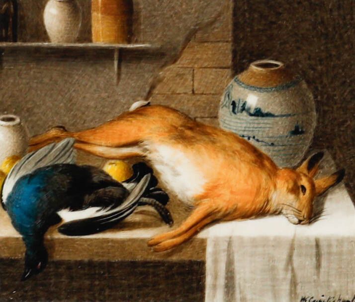 William Cruikshank (1848 1922) Late 19th Century Watercolour, Study Of Game photo furniture