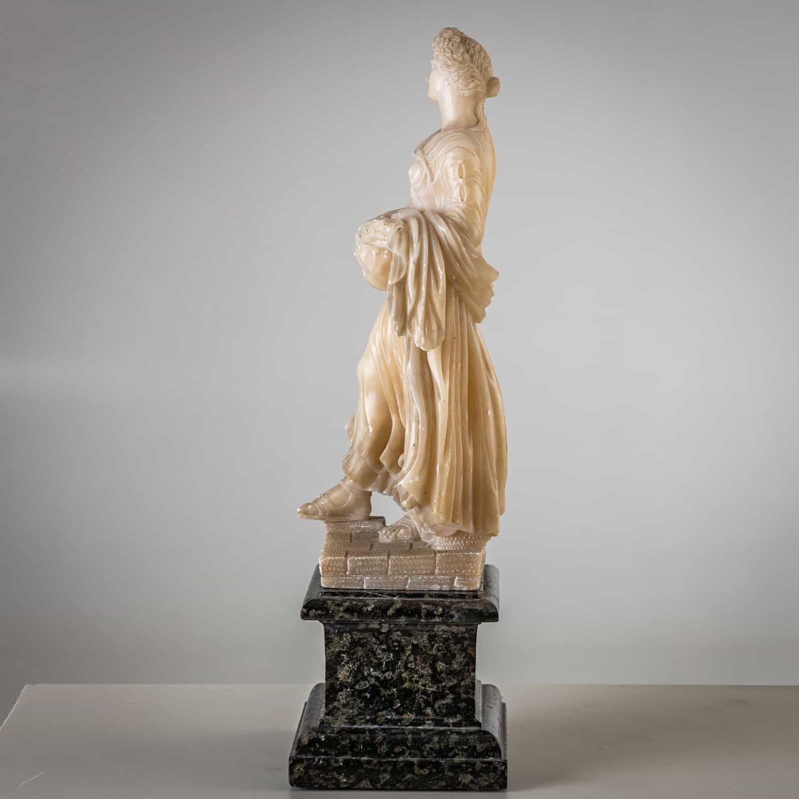 photo buy Pair Of White Alabaster Sculptures, 2nd Half 19th Century