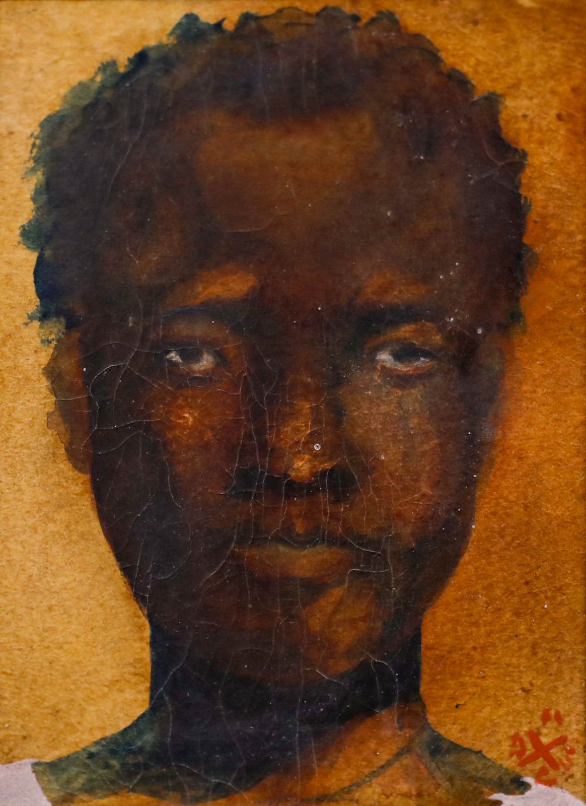 Framed 20th Century Watercolour Portrait Of A Young Man photo Art