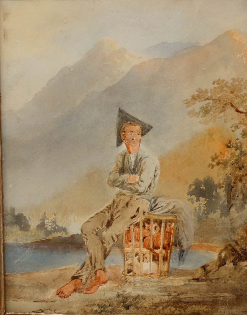Early 19th Century Watercolour Foxcatcher photo furniture