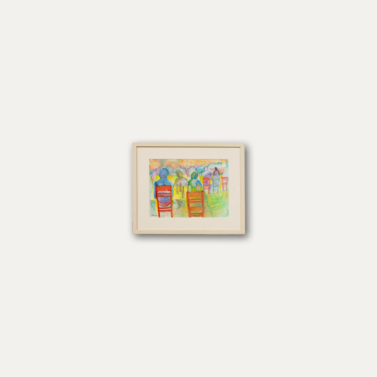 Mary Chugg (1935 2024) Framed Contemporary Watercolour, A Cretan Taverna II photo buy