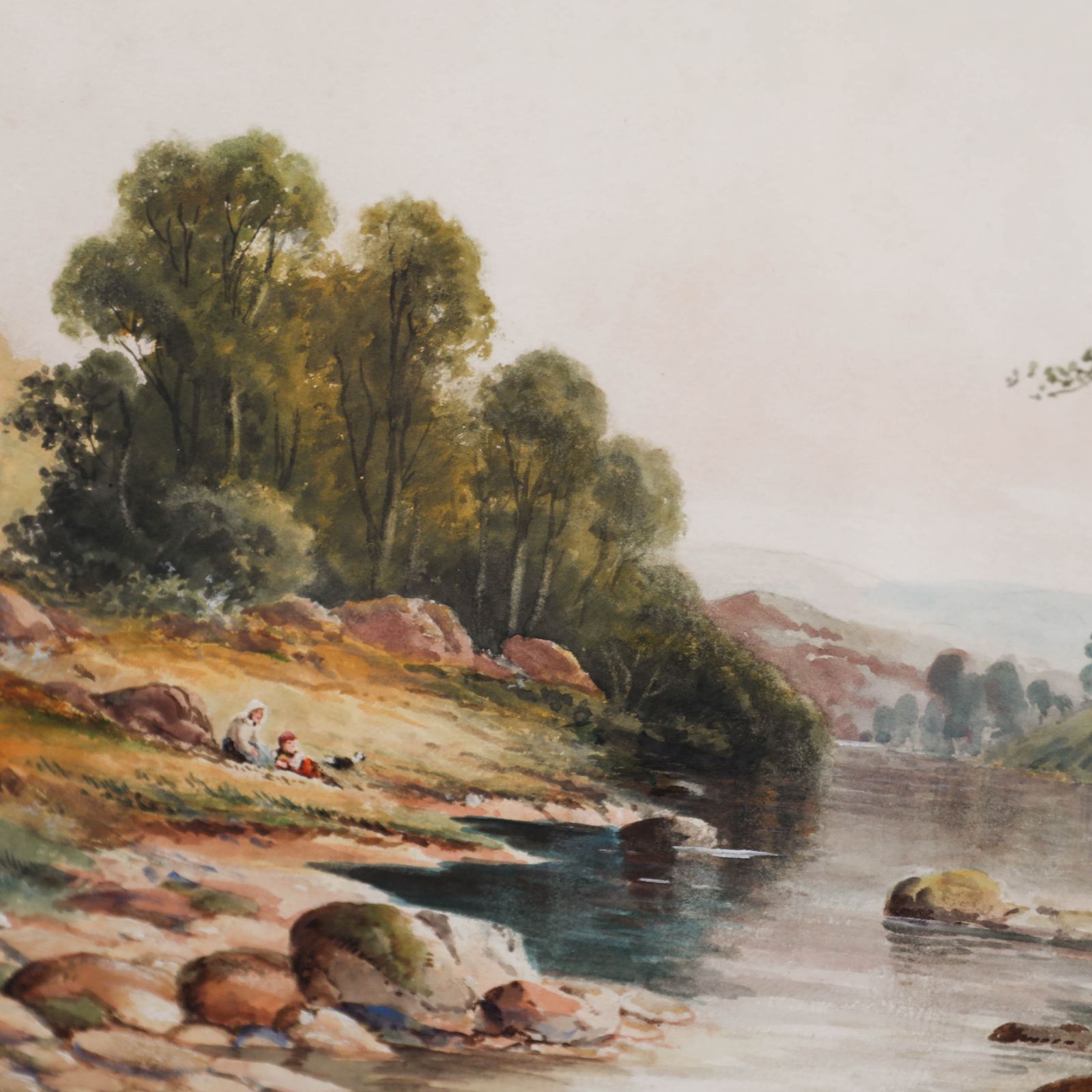 William Henry Mander (1850 1922) Framed Watercolour, Resting By The River photo Art