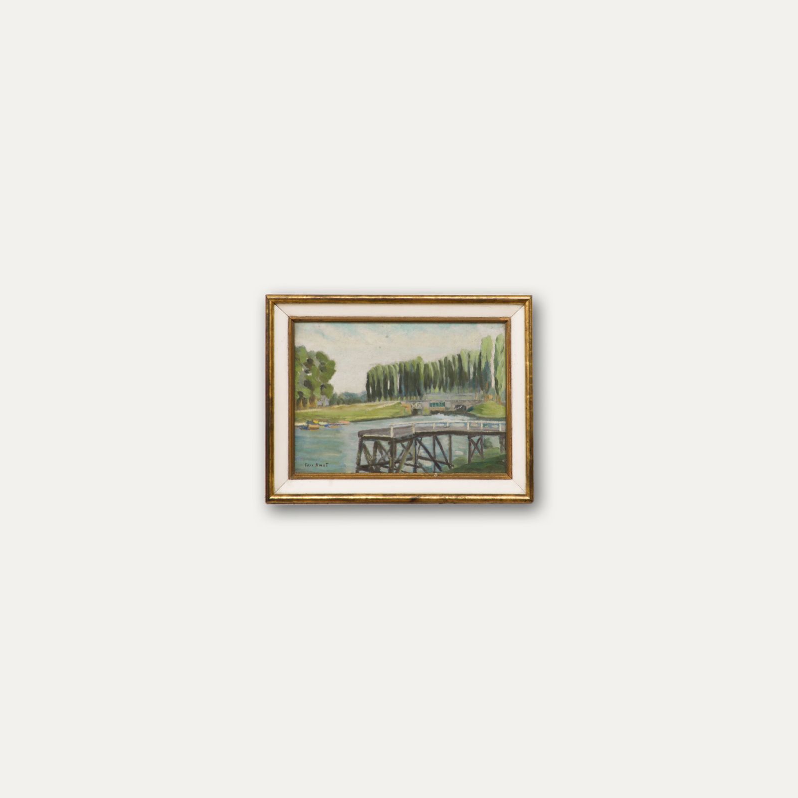 Félix Niaut (1895 1988) French School Mid 20th Century Oil, The Pontoon photo buy