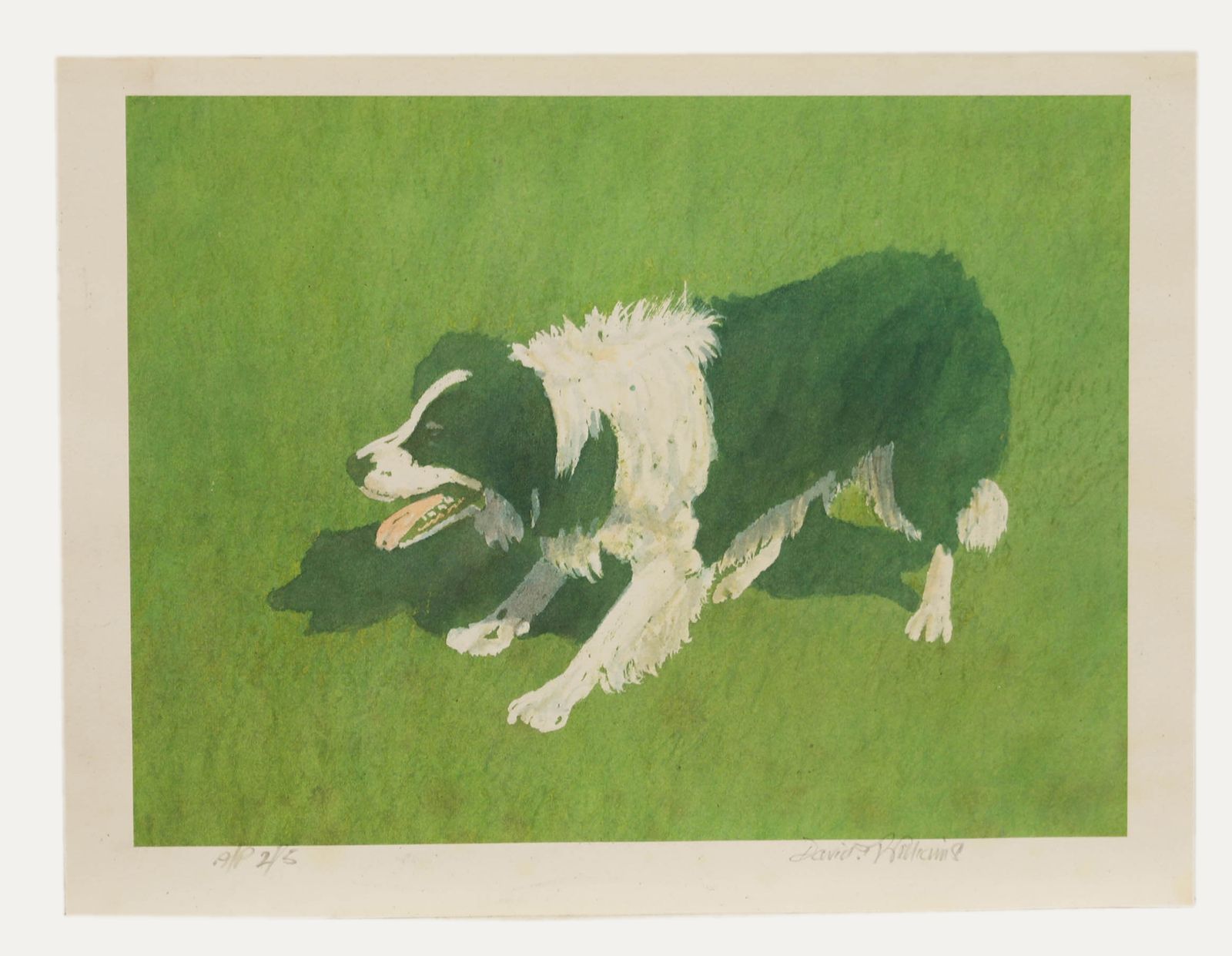 David T. Williams Contemporary Aquatint, The Sheepdog photo furniture