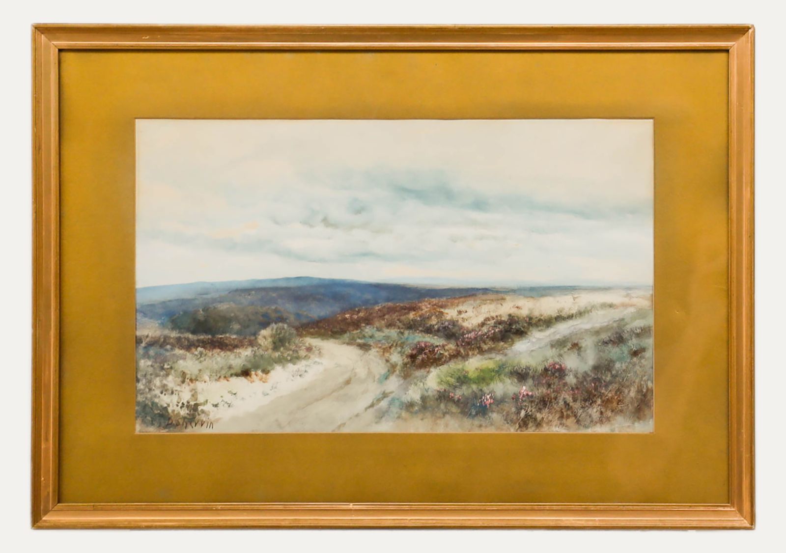 Reginald Daniel Sherrin (1891 1971) Watercolour, Moorland Track With Heather