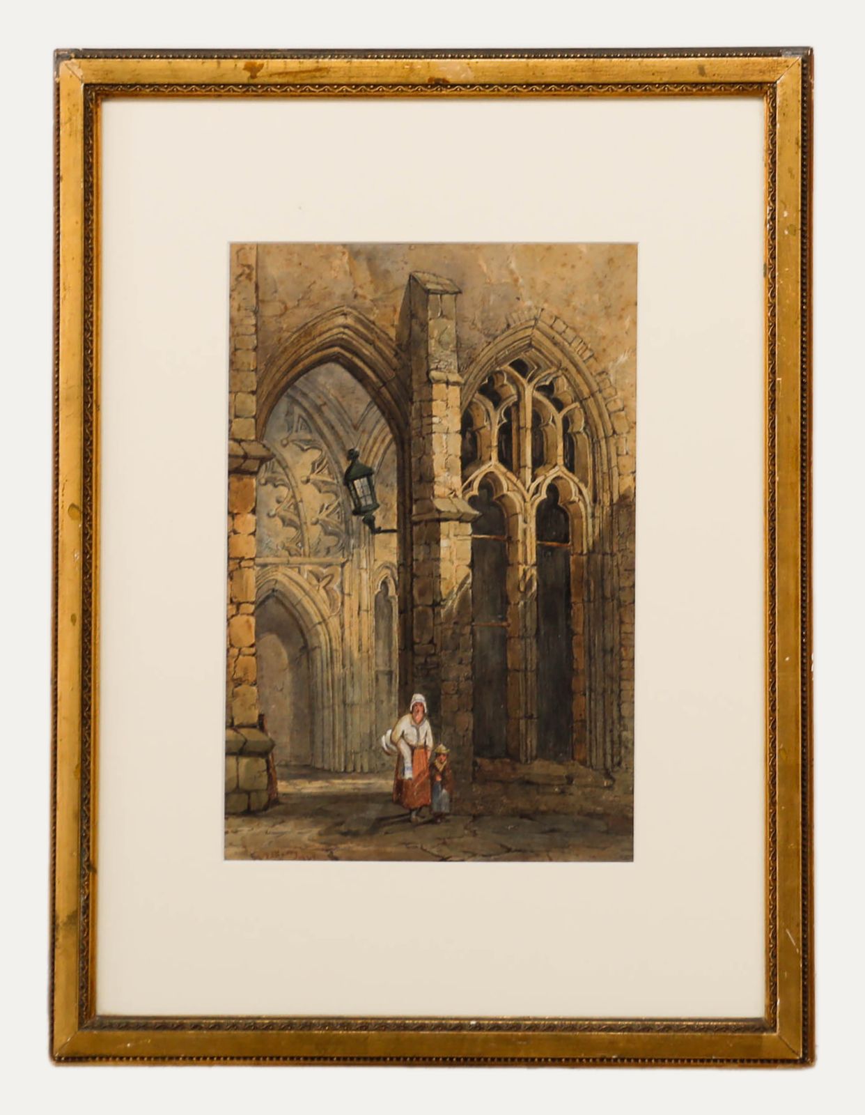 R. J. Kerry 1864 Watercolour, By The Cathedral