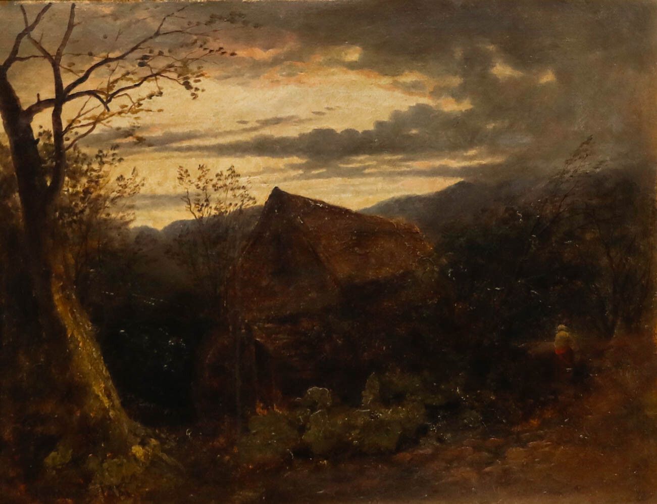 R. Daney Framed Late 19th Century Oil, The Old Watermill photo furniture