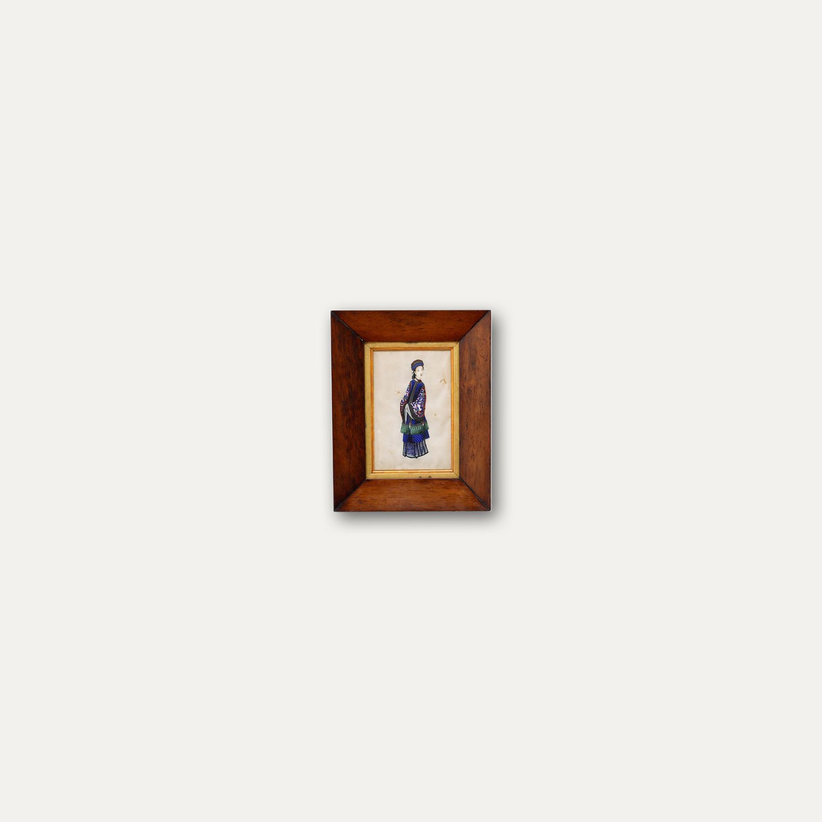 Fine 19th Century Chinese School Watercolour Portrait Of A Female Courtier photo vinterior