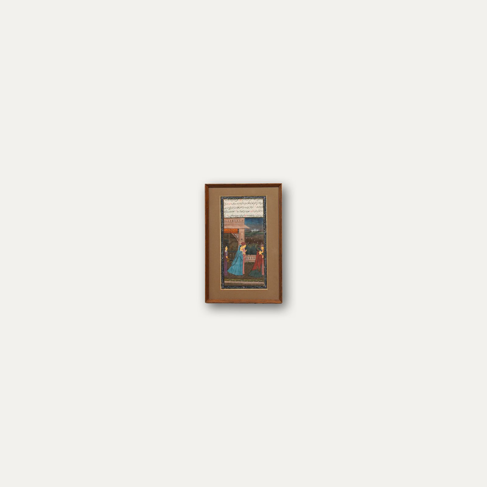 Indian Miniature  Early 20th Century Gouache Ceremony photo vinterior