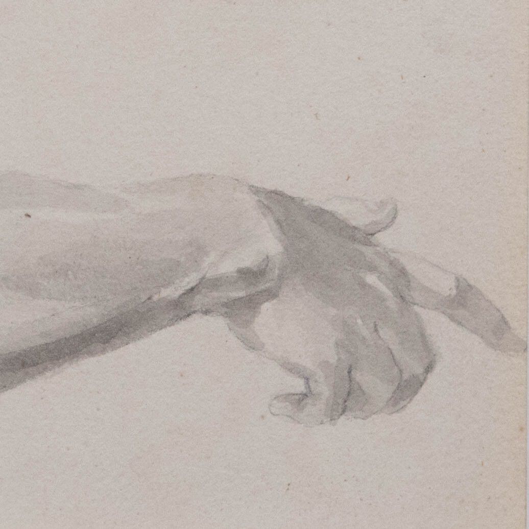 Framed 19th Century Watercolour Anatomical Study Of An Arm photo Art