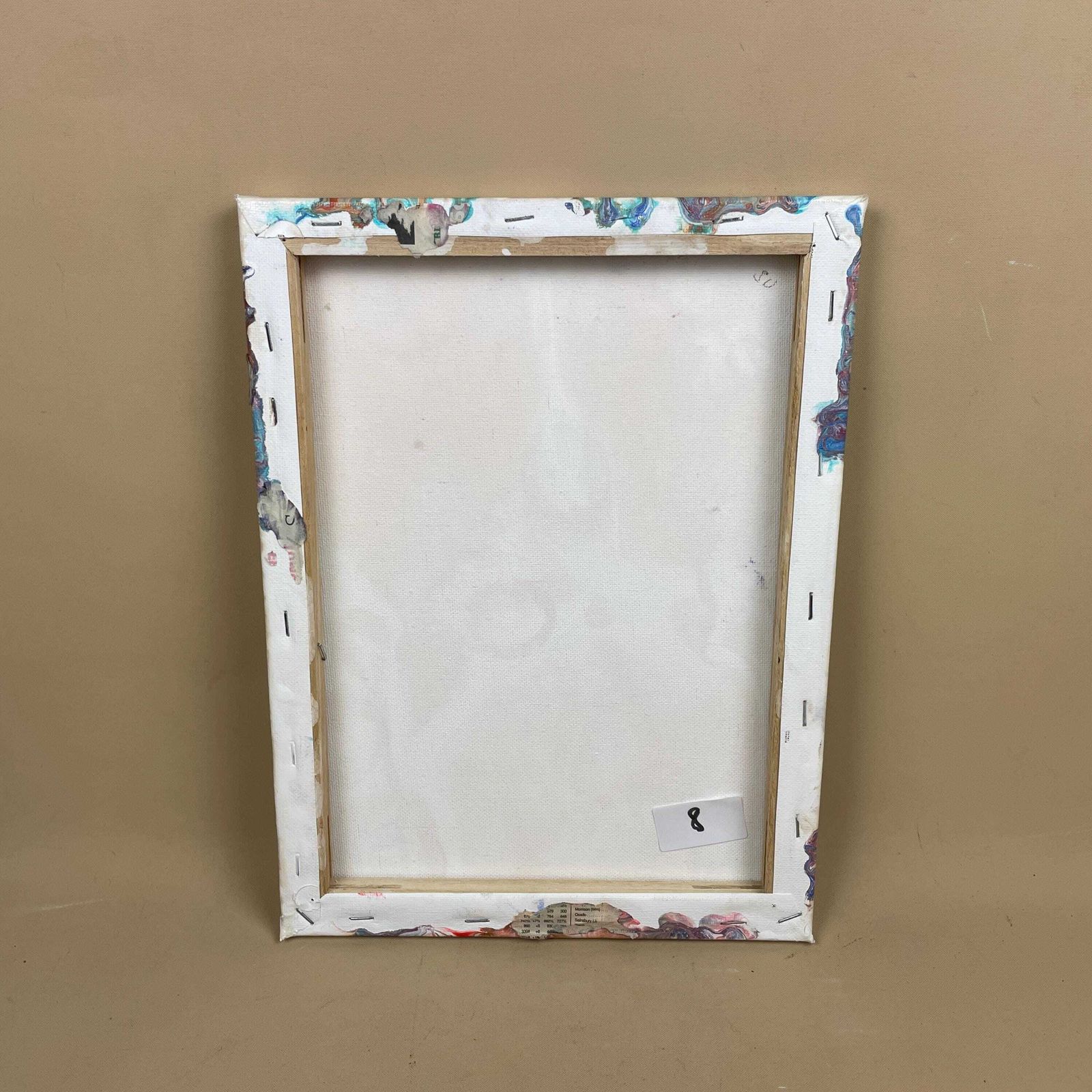 photo furniture Vintage Marbled Painting Picture Original Artwork On Canvas Marble Pattern Wood Frame Painted Art Rectangle 31x22.7cm Wall Hanging Marbling