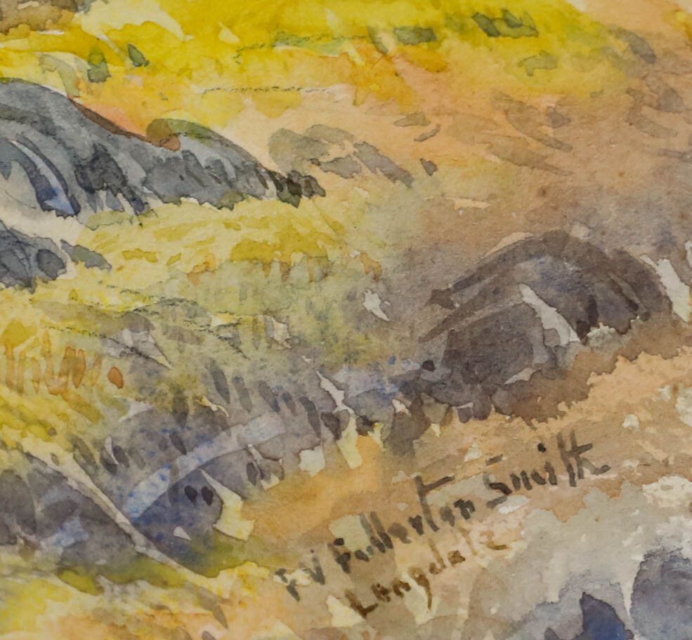 F.V. Fullerton Smith Framed Early 20th Century Watercolour, Langdale Fells photo vinterior