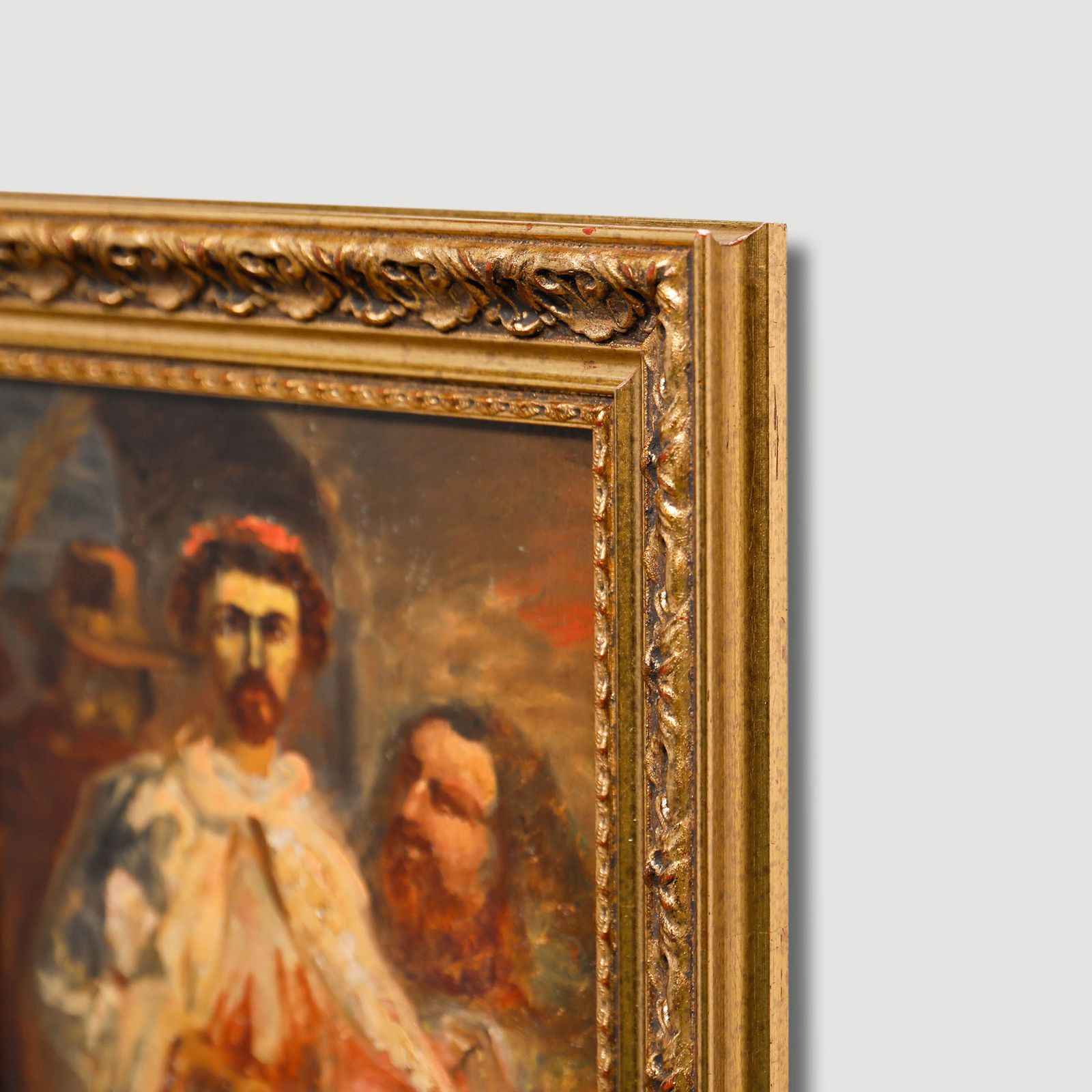 Late 19th Century Oil Clergyman With Figures photo vinterior