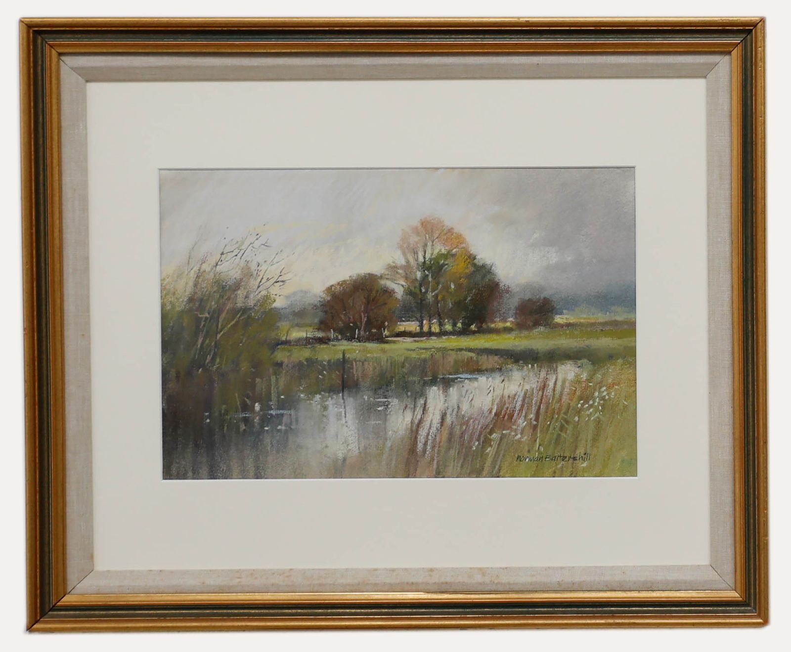 Norman Battershill Rba Roi (1922 2010) Framed Pastel, Summer Meadows
