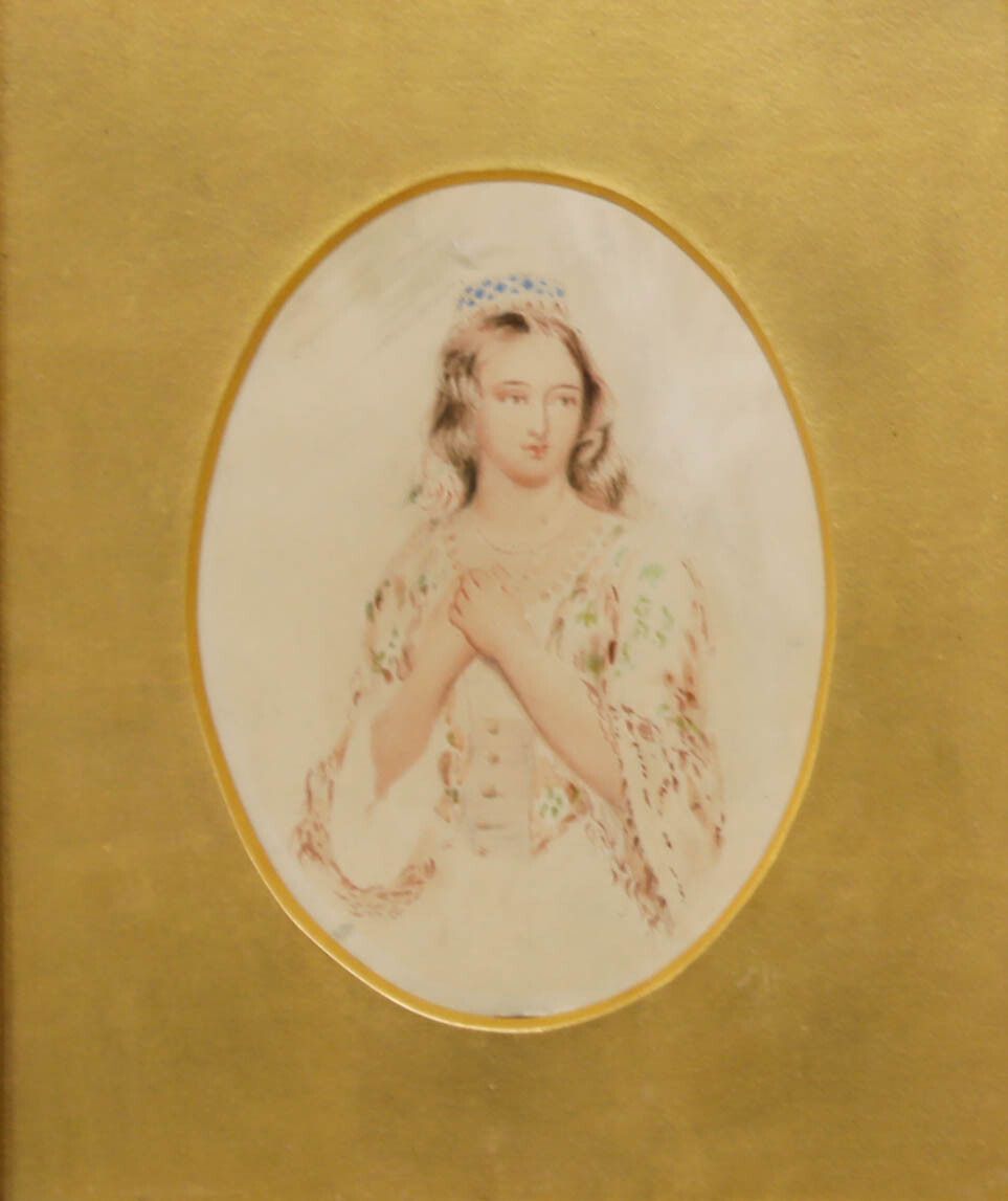 Attrib.Alfred Edward Chalon (1780 1860) 19th Century Watercolour, Regal Beauty photo furniture