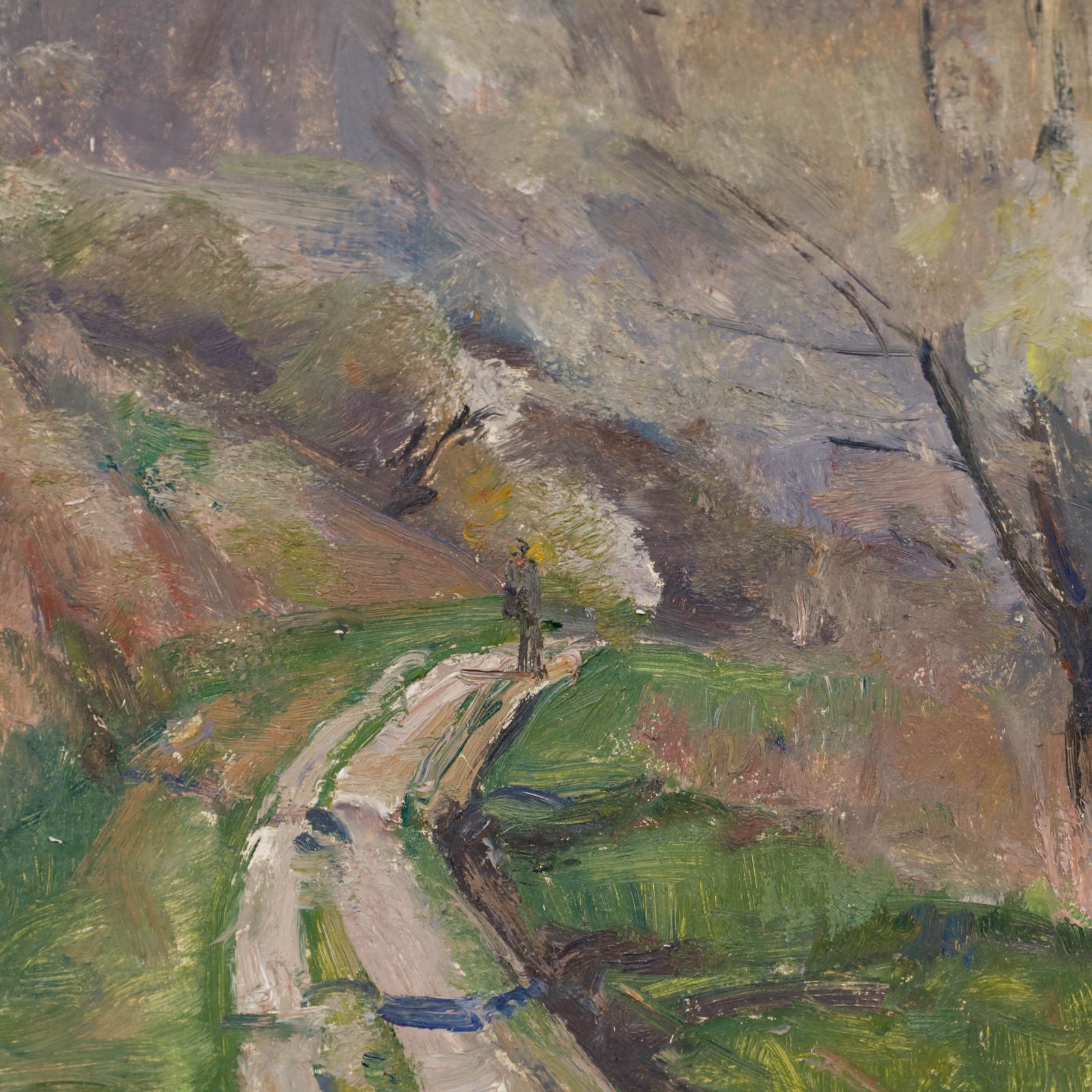 Andre Leon Vivrel (1886 1976) Mid 20th Century Oil, Trees In Bloom photo Art