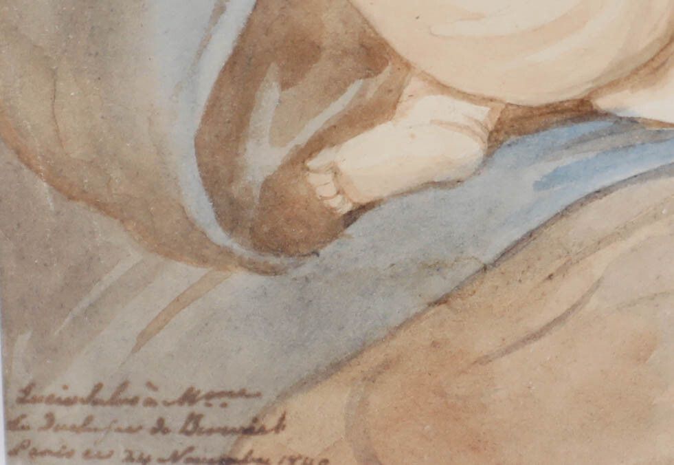 1840 Watercolour Madonna And Child photo vinterior