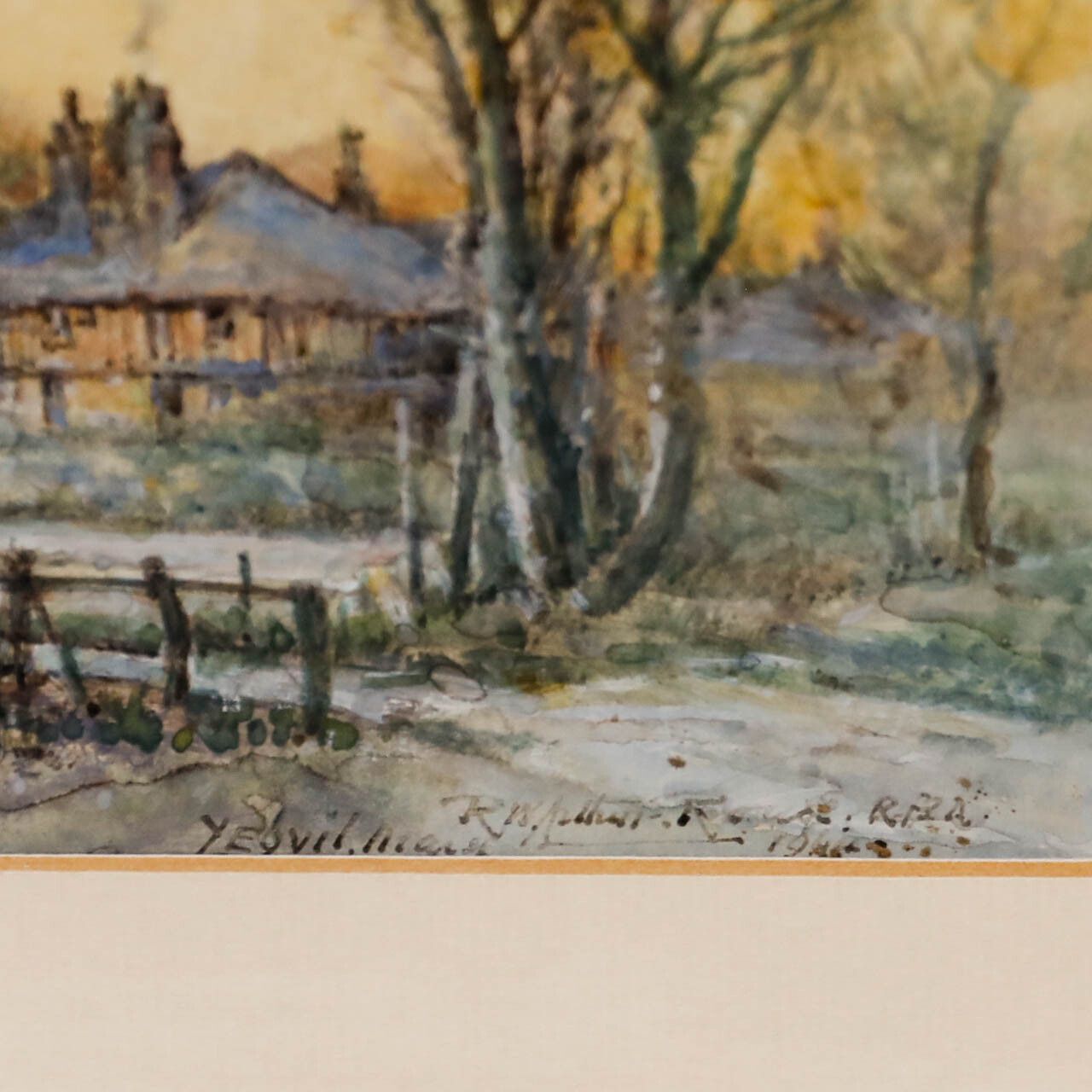 Robert William Arthur Rouse (1867 1951) Watercolour, Driving Cattle At Sunset photo vinterior