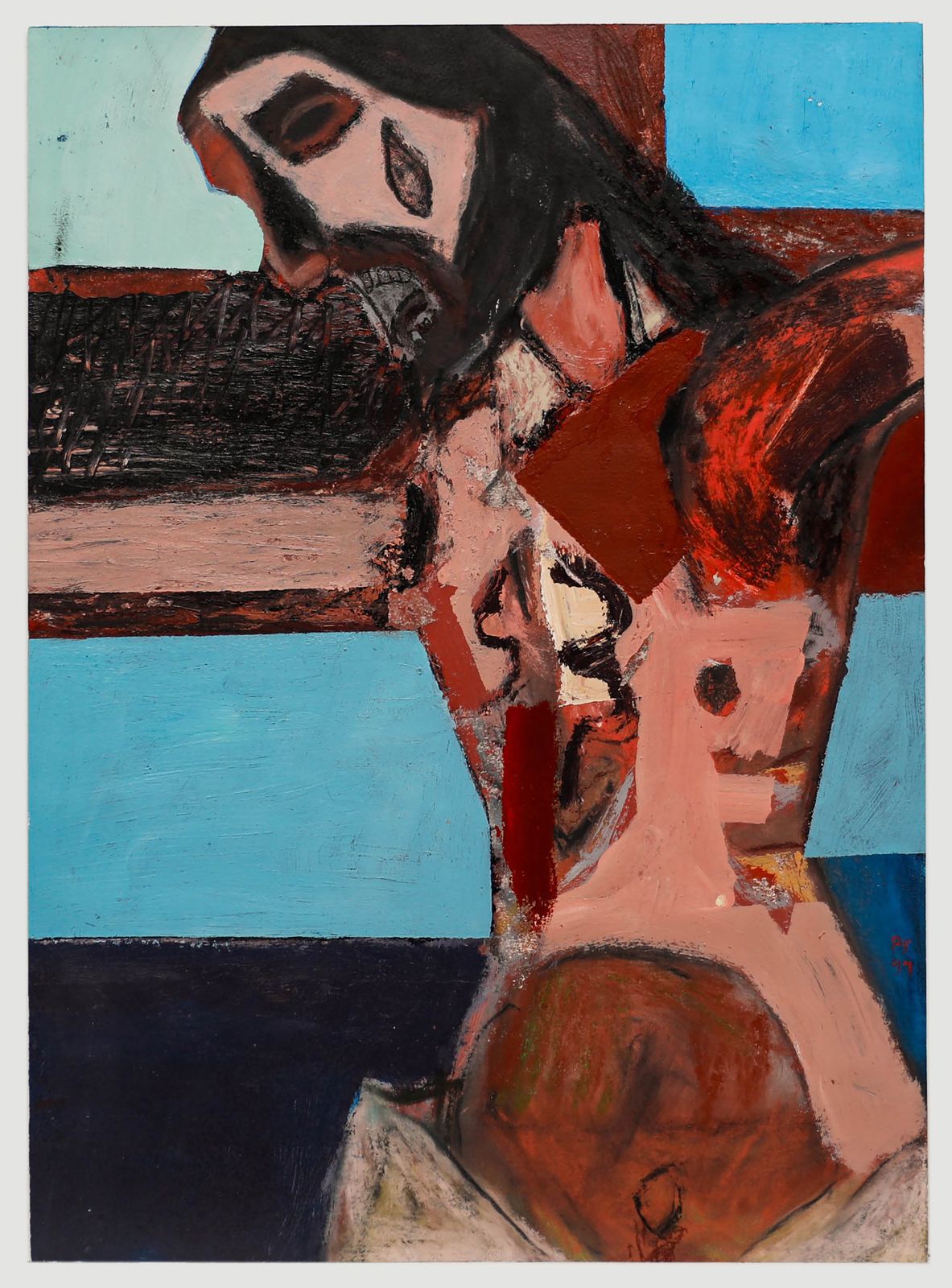 Paul Sonnabend (B.1957) Contemporary Mixed Media, The Crucifixion