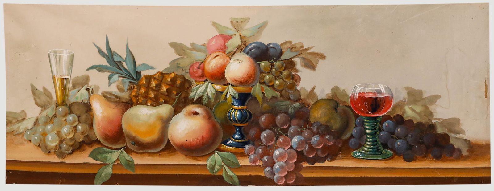 P. Reinert 20th Century Gouache, The Fruit Display photo furniture