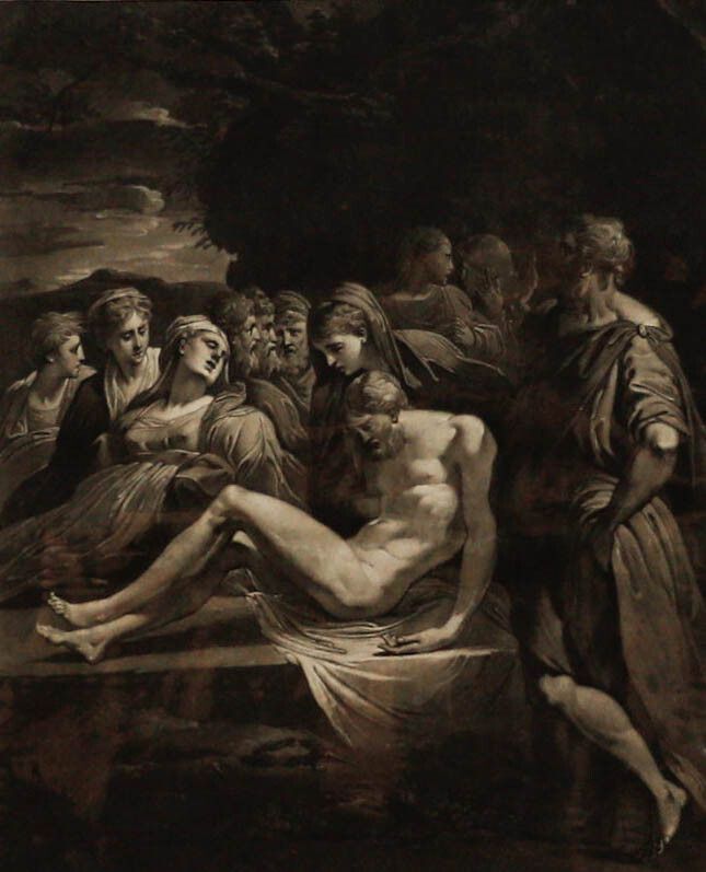 Charles Howard Hodges (1764 1837) 1788 Mezzotint, Christ Laid In The Sepulchre photo furniture