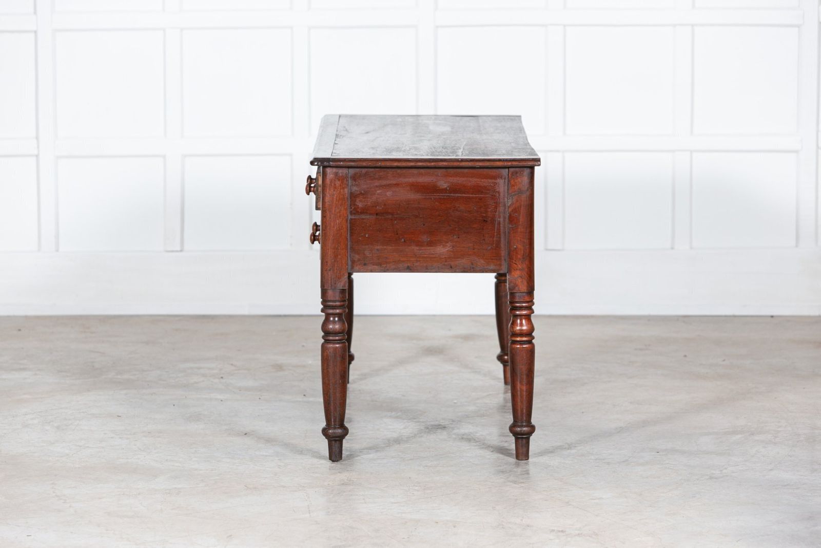 19thc Irish Mahogany Desk, 1800s photo vintage