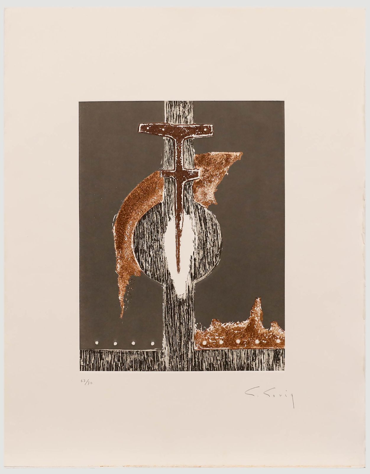 C. Coviq 20th Century Collagraph, Corrosion photo furniture