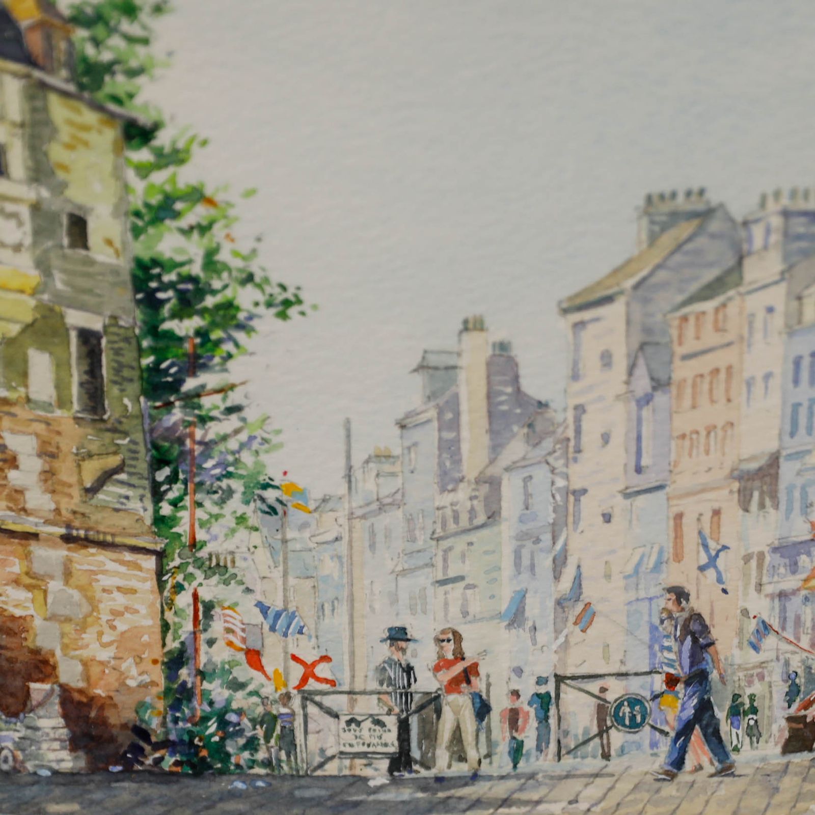 Andrew Geoffrey Forrest (B.1947) Framed 20th Century Watercolour, Honfleur photo Art