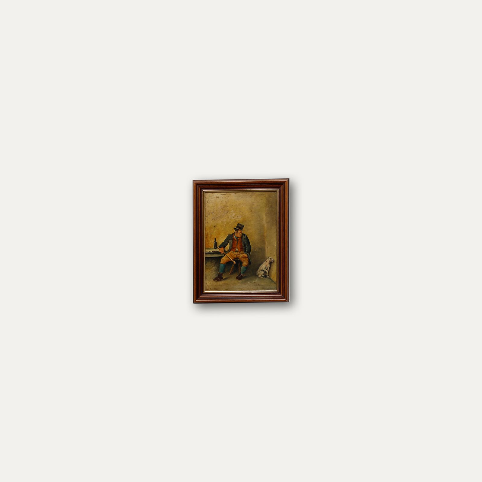 After Fred Barnard Framed Late 19th Century Oil, Bill Sikes And Bullseye photo vinterior