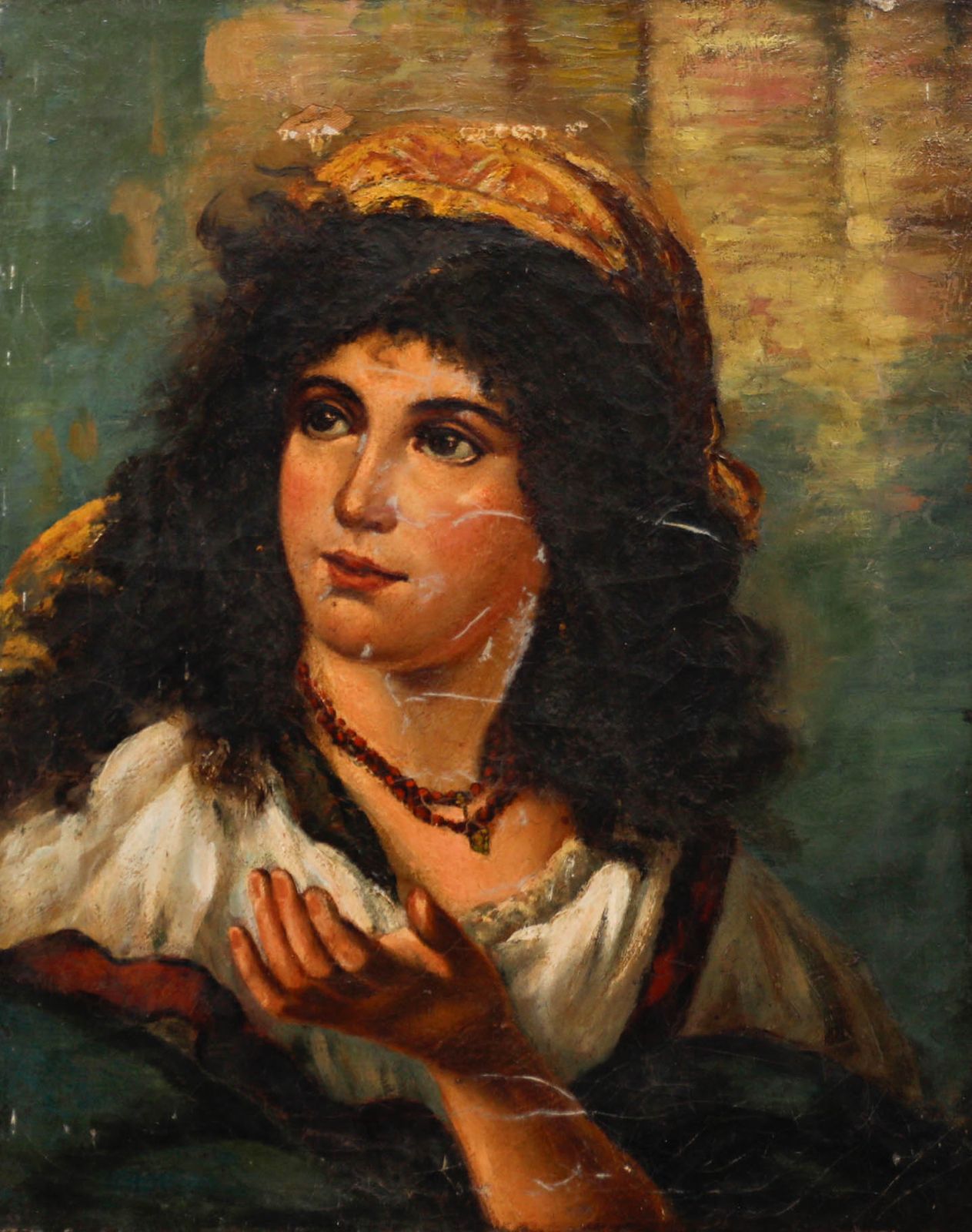 After  Annibale Marianini For Restoration 19th Century Oil, Schöne Römerin