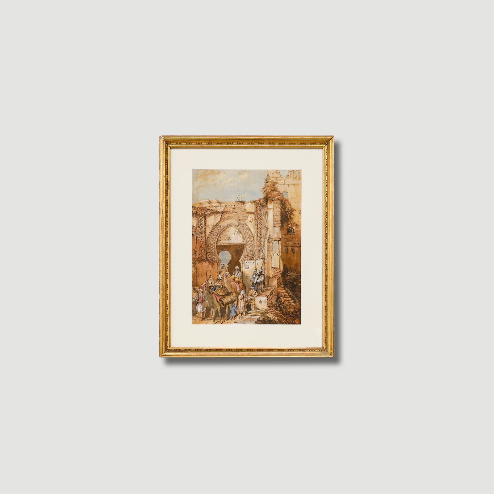 After David Roberts Framed Late 19th Century Watercolour, The Gate Of Marshan photo buy