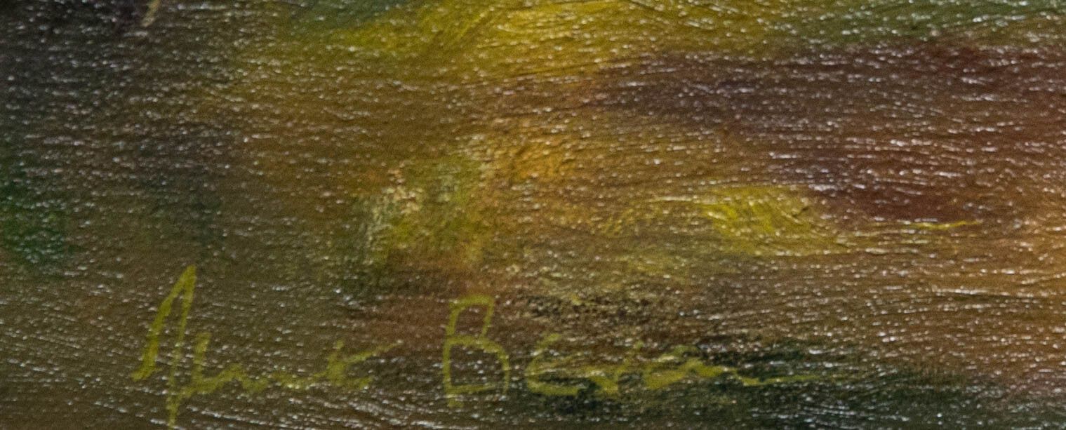 June Bevan (B.1927) 20th Century Oil, View From Grove Lane, Bramhall photo vinterior