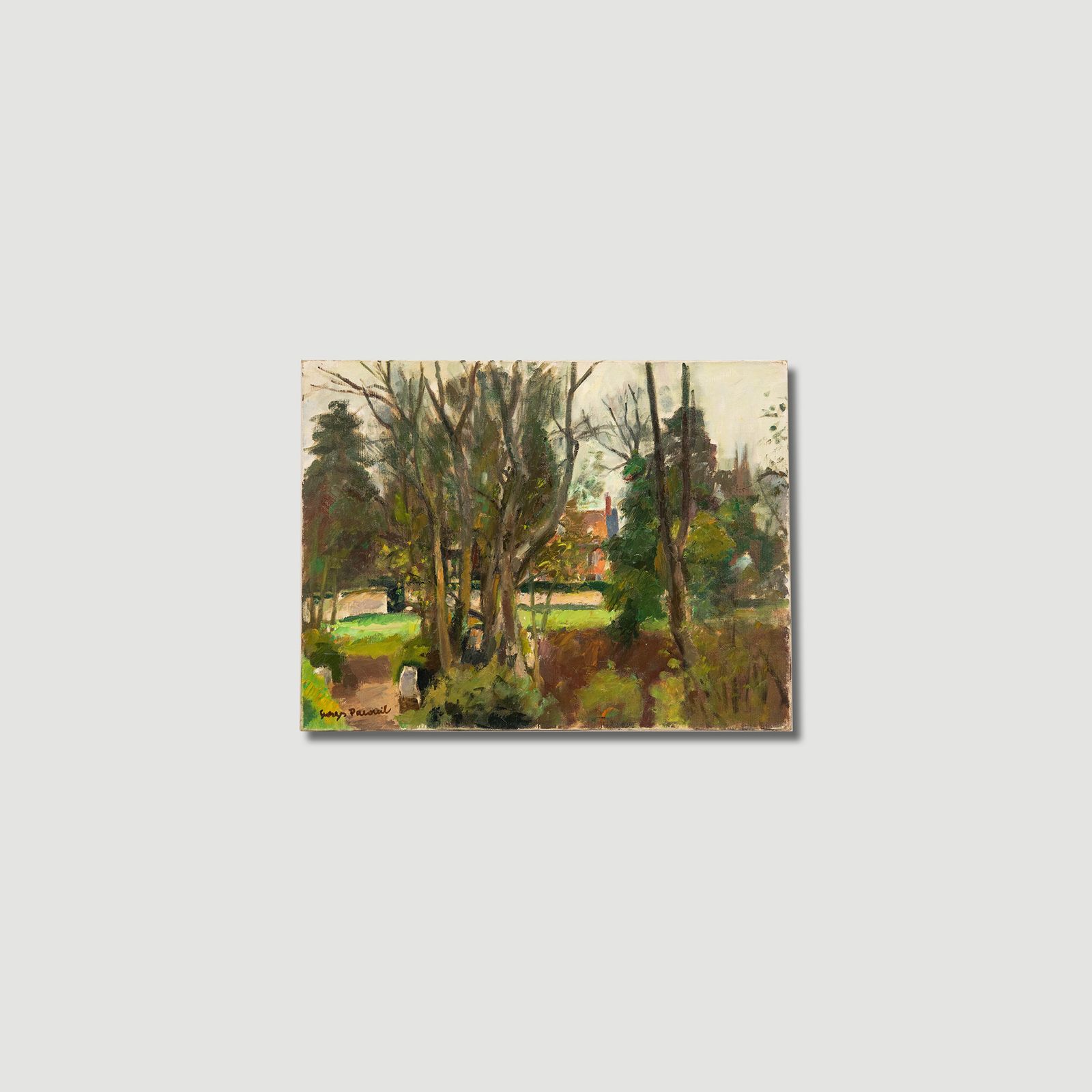 Georges Pacouil (1903 1996) Mid 20th Century Oil, Montfort L'amaury photo vinterior