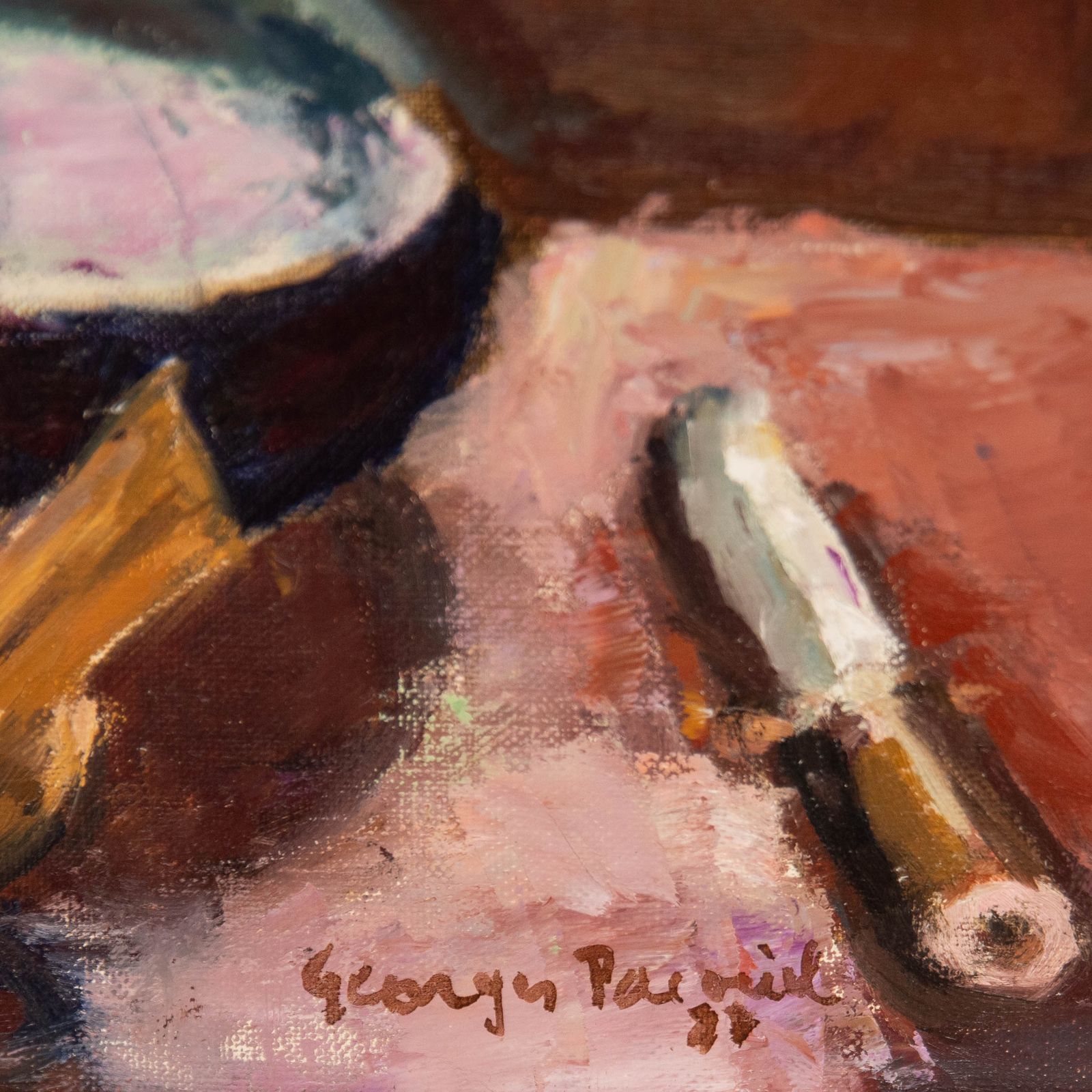 Georges Pacouil (1903 1996) 1947 Oil, Porron Avec Pomme photo vinterior
