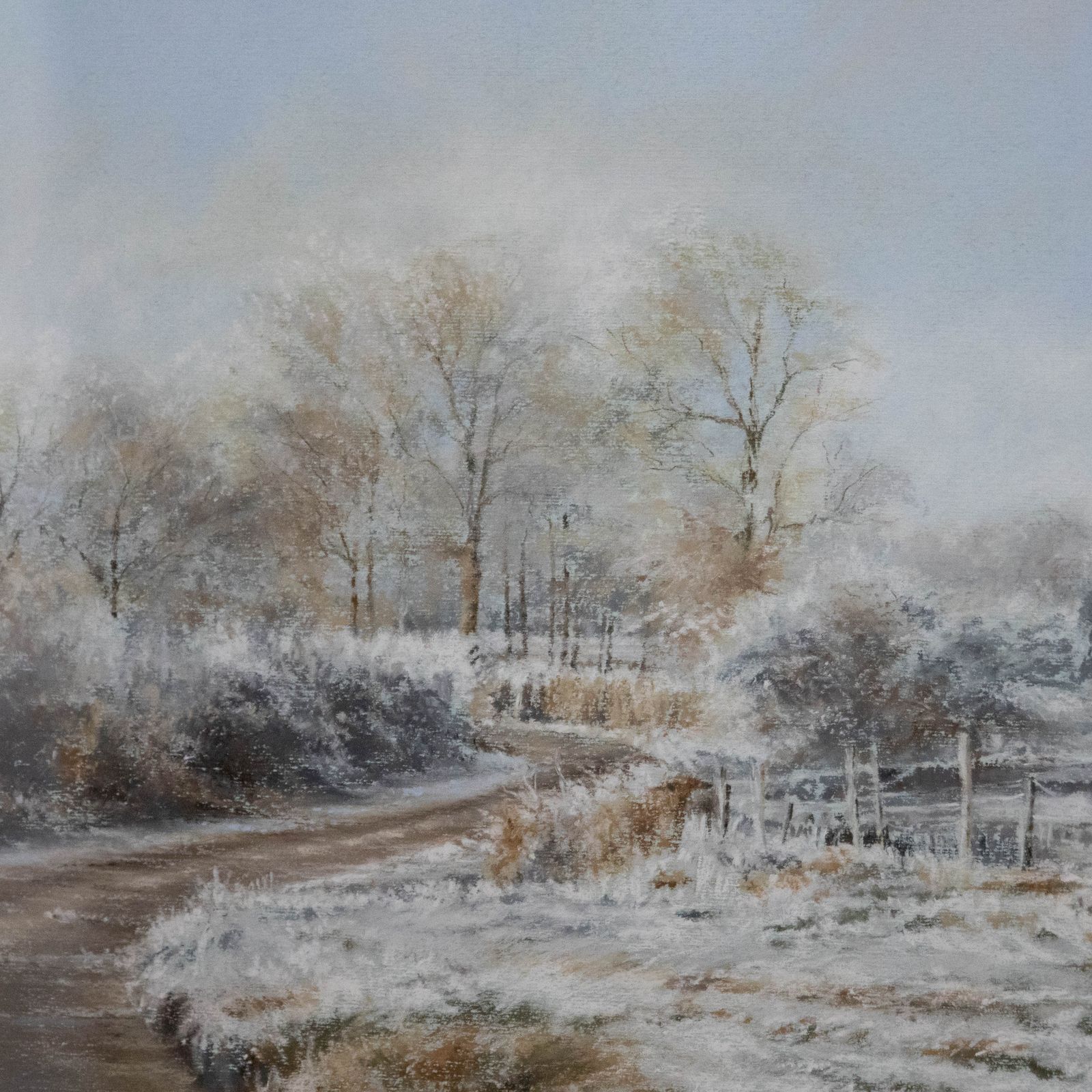 Christopher Stolworthy Framed Contemporary Pastel, Morning Frost photo Art
