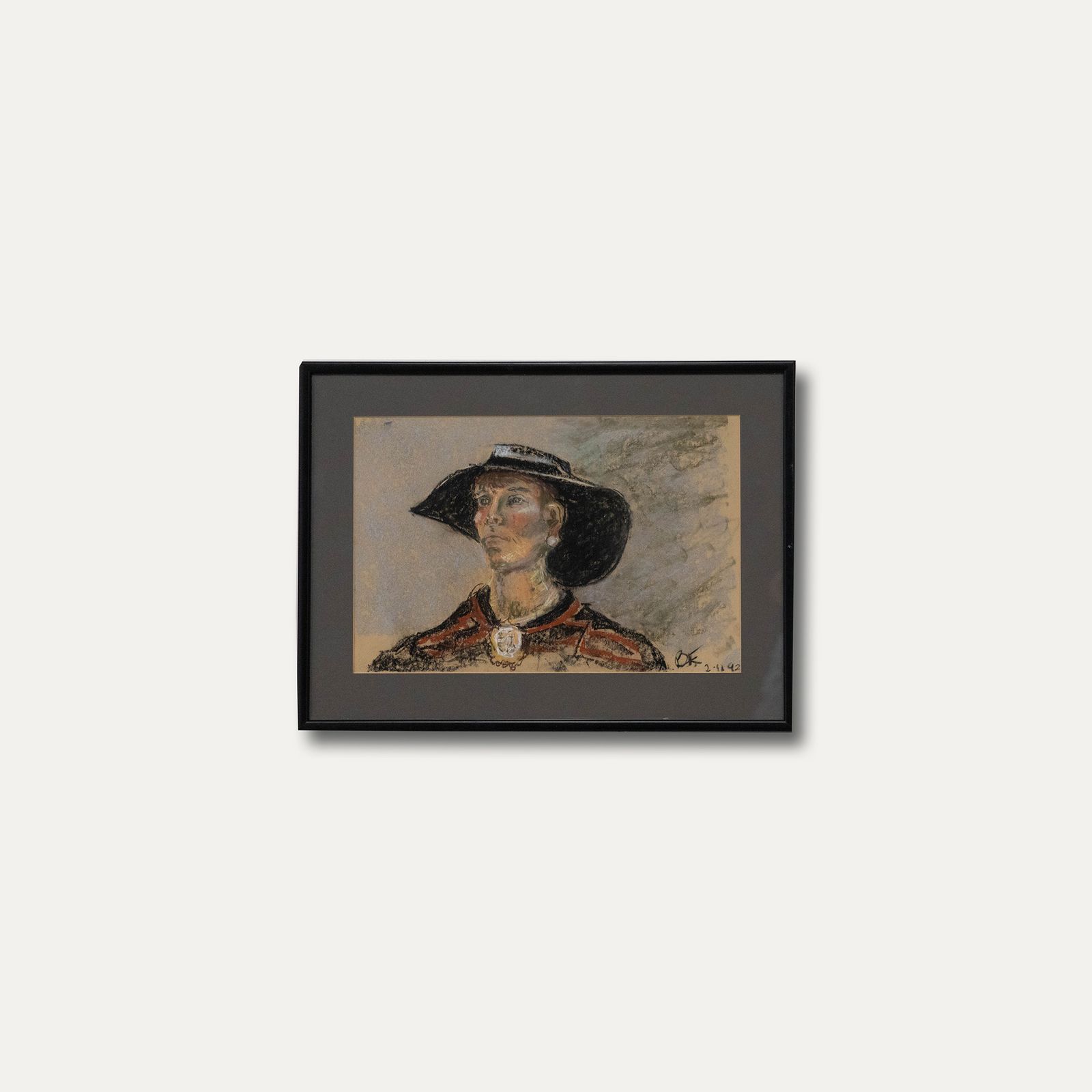 1892 Pastel Woman In A Wide Brimmed Hat photo buy