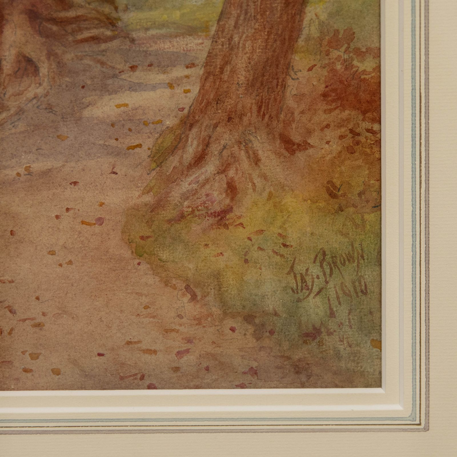 James Brown Framed Early 20th Century Watercolour, Rowing On The River Wear photo vinterior