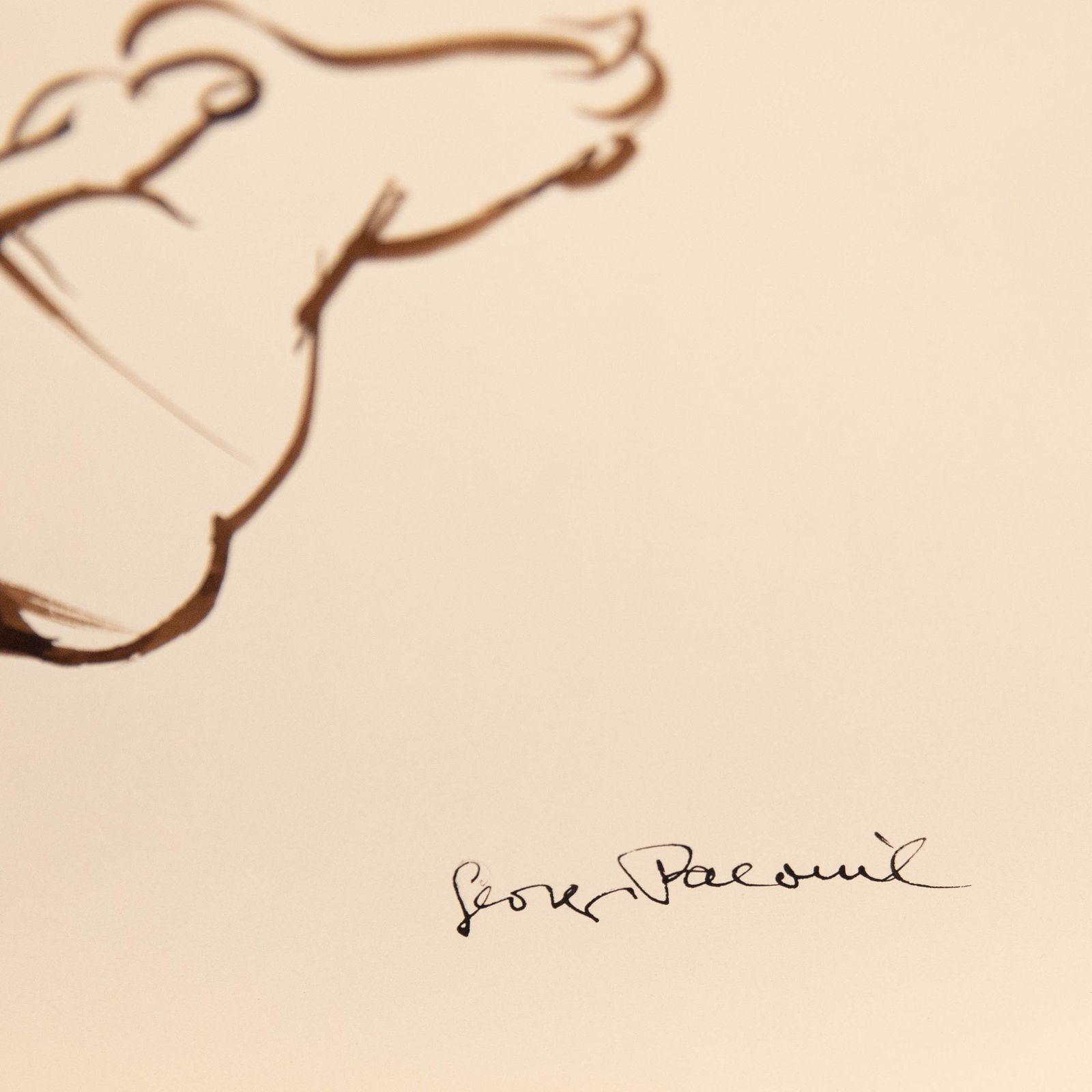 Georges Pacouil (1903 1996) Mid 20th Century India Ink, Nude In Profile photo Art