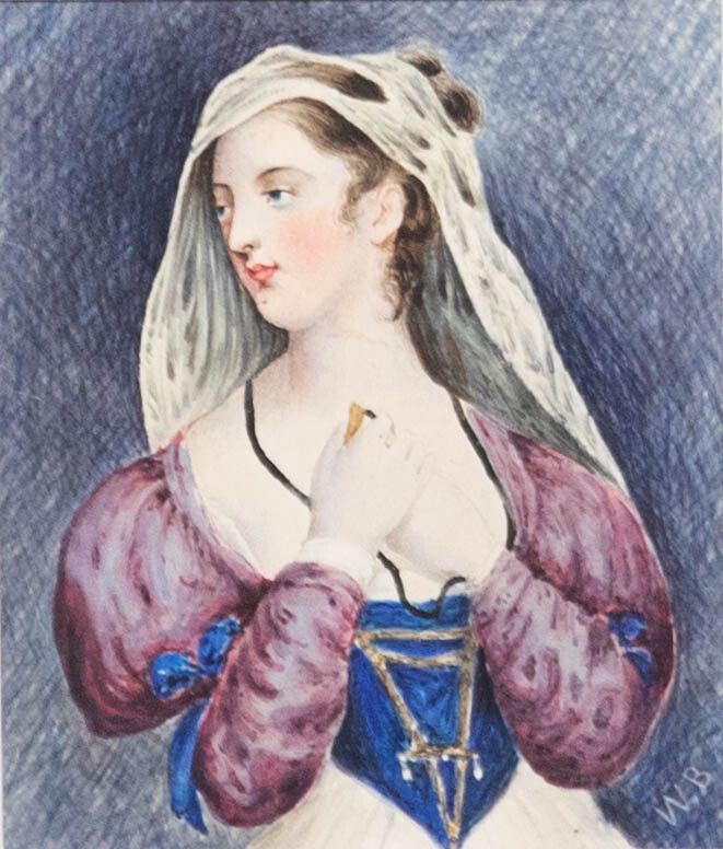 W.B Framed 19th Century Watercolour, Helen Of Troy photo furniture