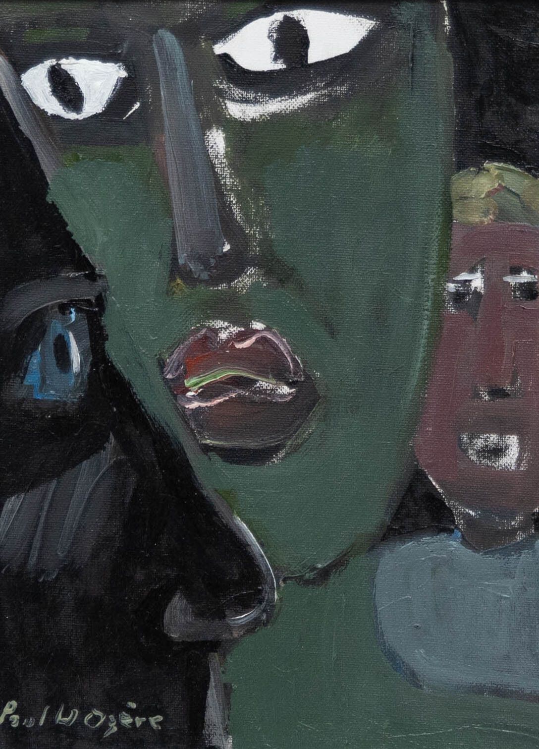 Paul W. Ozere Contemporary Oil, Face To Face photo furniture