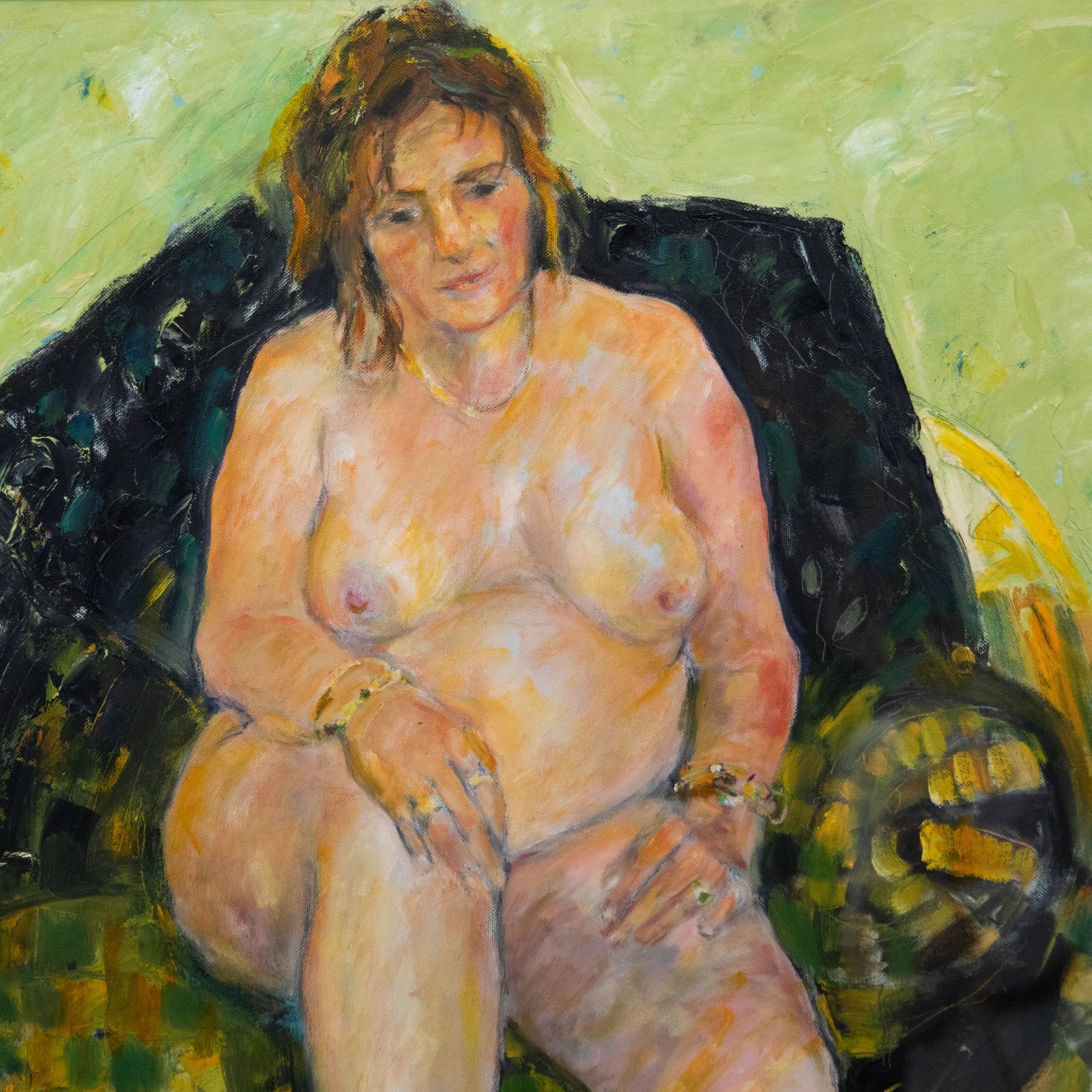 Glo Williams (B.1940) Contemporary Oil, Female Nude Study photo Art
