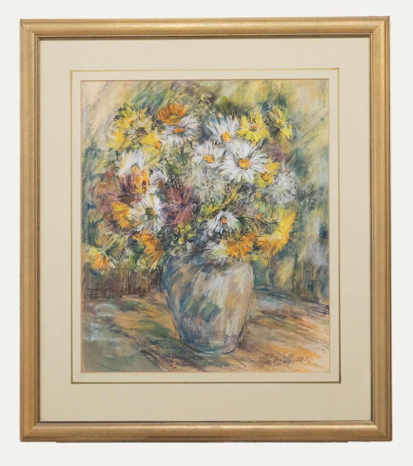Glo Williams (B.1940) Contemporary Pastel, Bouquet Of Flowers