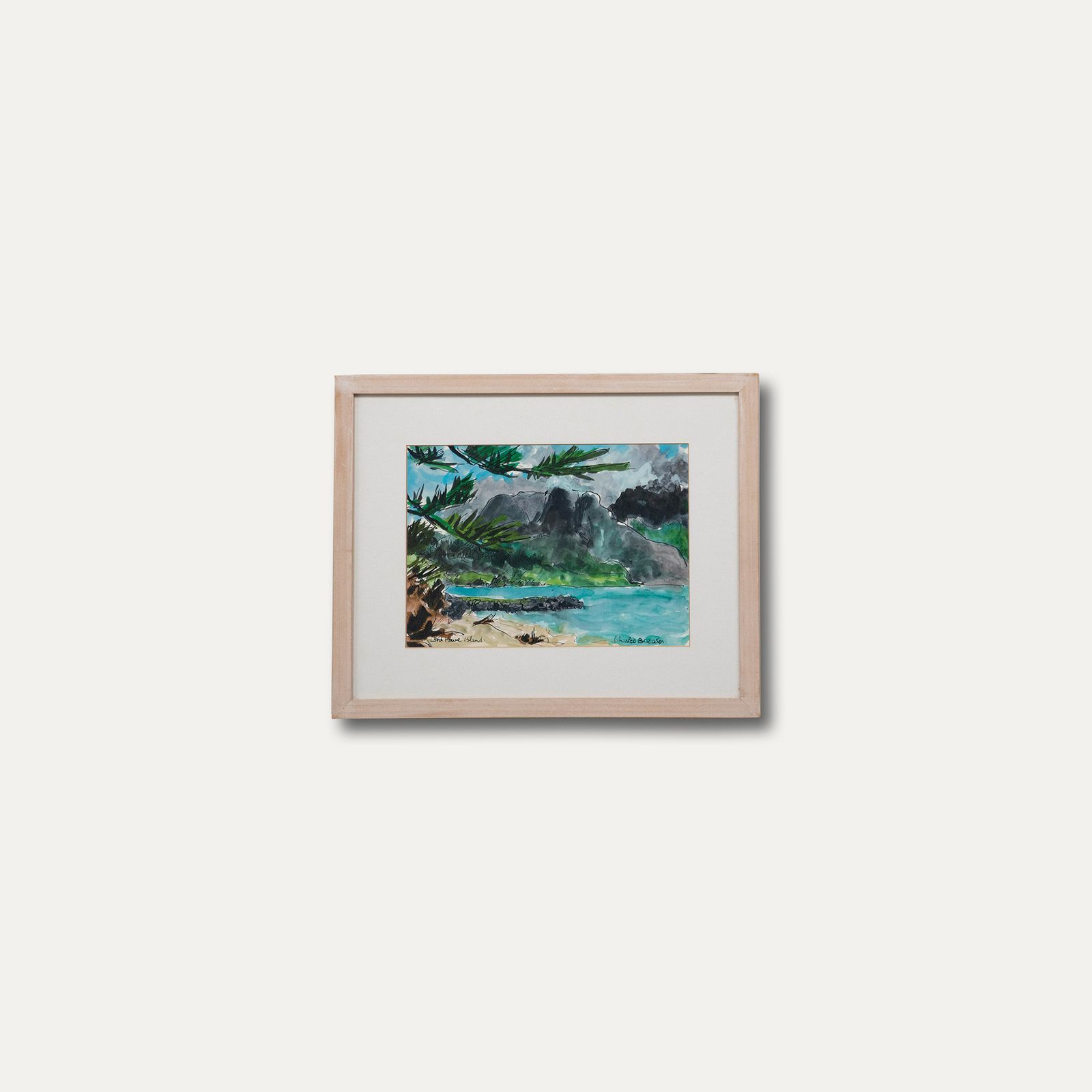 Charles Breaker (1906 1985)  Mid 20th Century Watercolour, Lord Howe Island photo buy