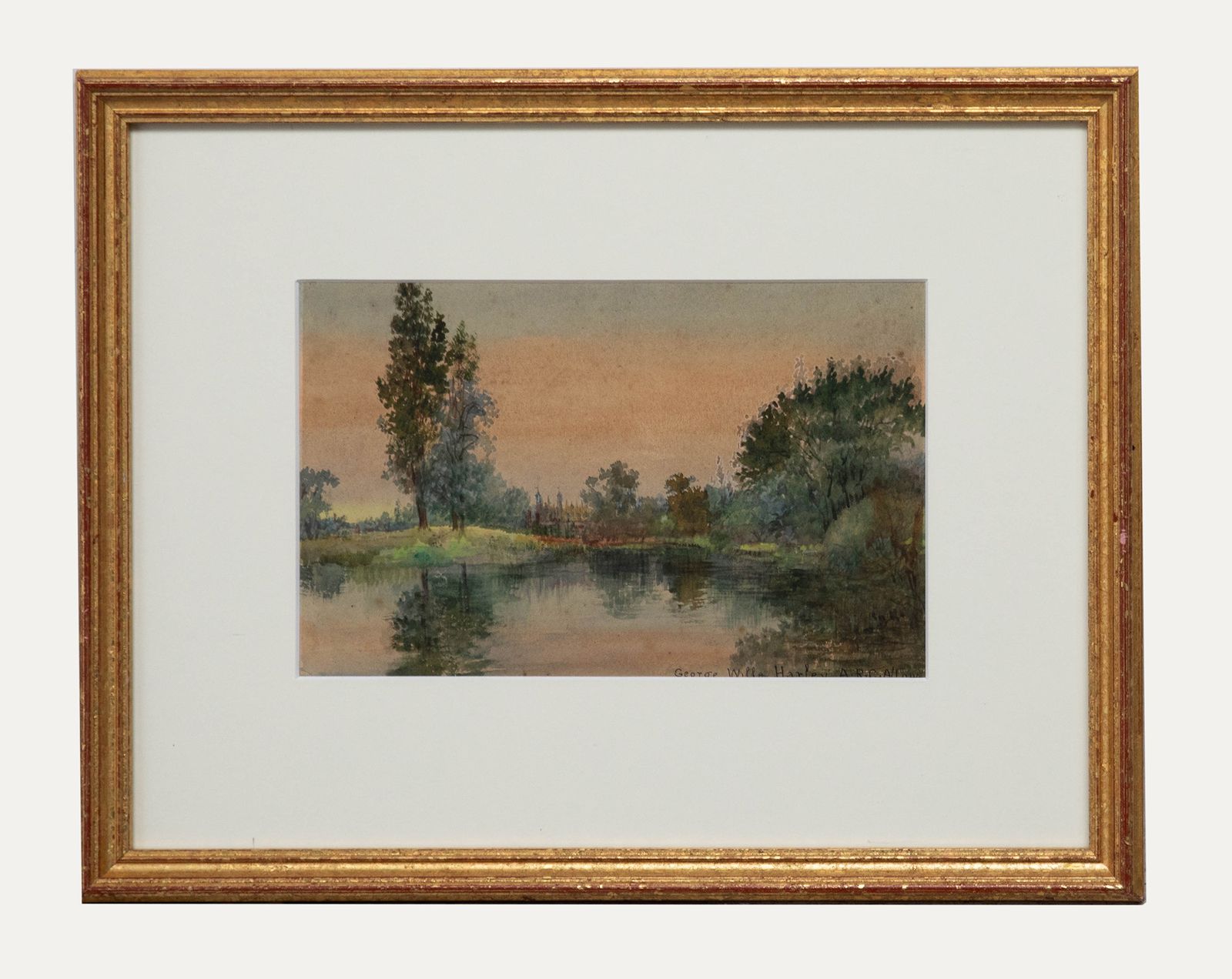George Wills Harley (Fl.1900 1909)  Framed Watercolour, A View Of Eton College