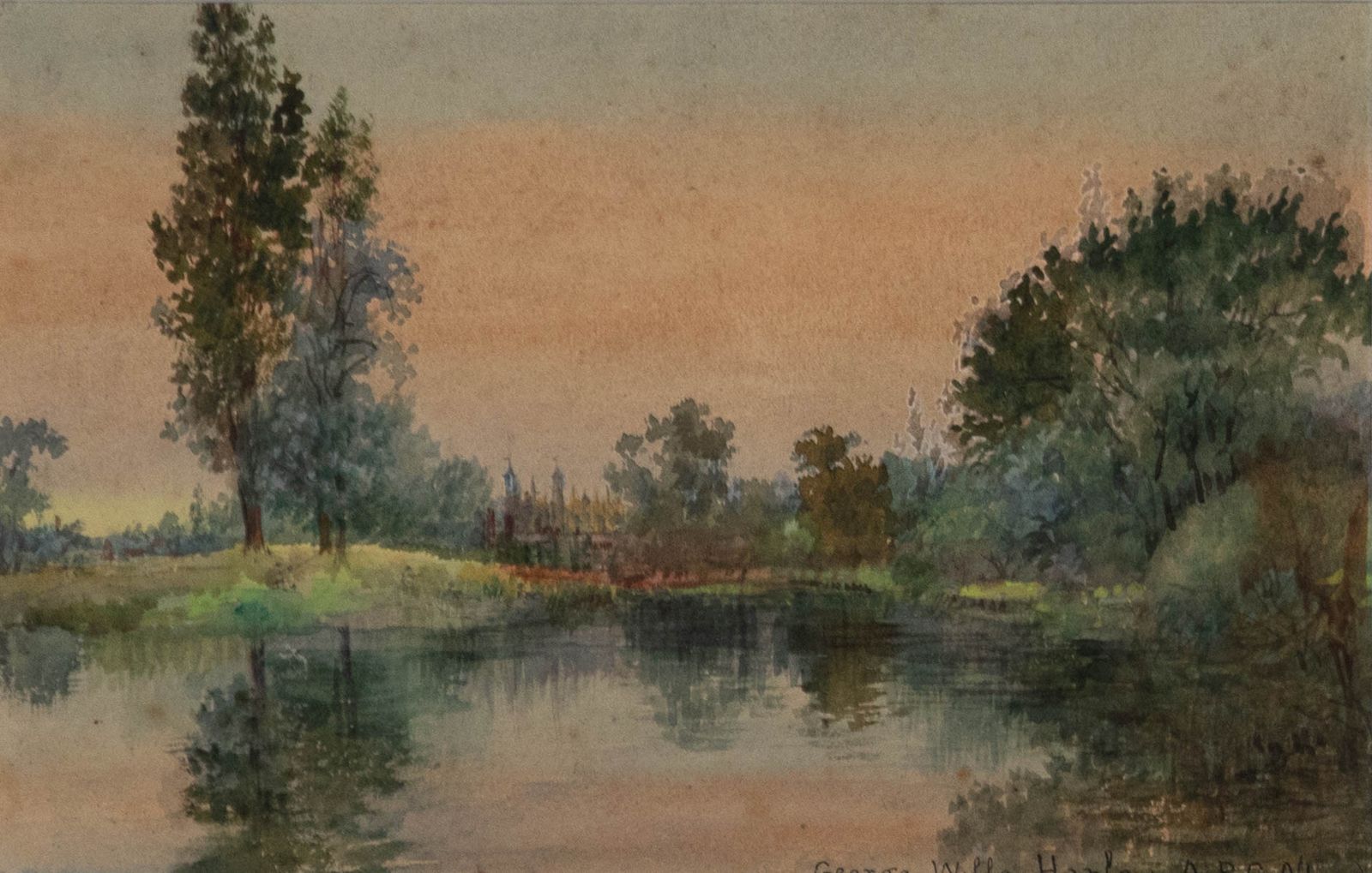 George Wills Harley (Fl.1900 1909)  Framed Watercolour, A View Of Eton College photo furniture
