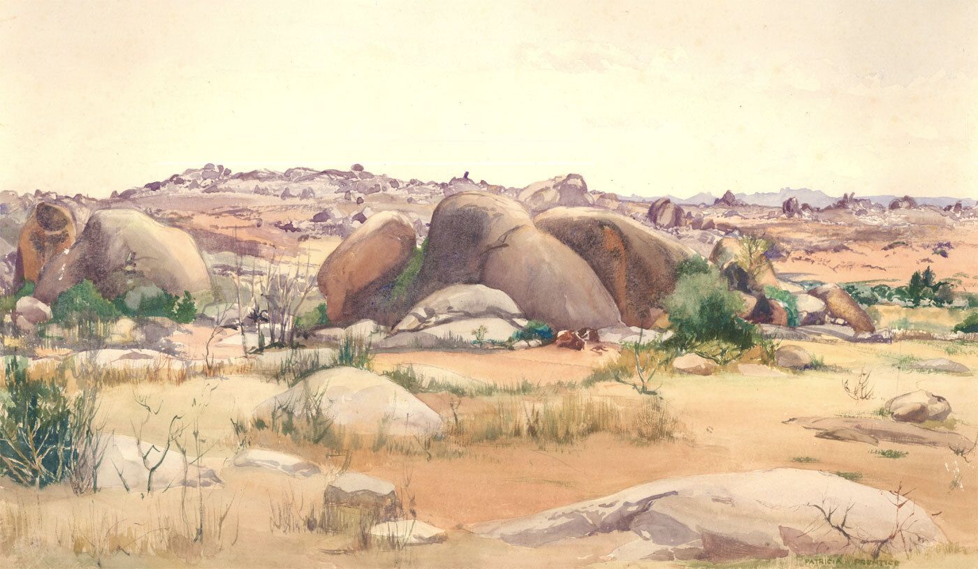 Patrick Prentice (1923 2006) 20th Century Watercolour, Australian Landscape
