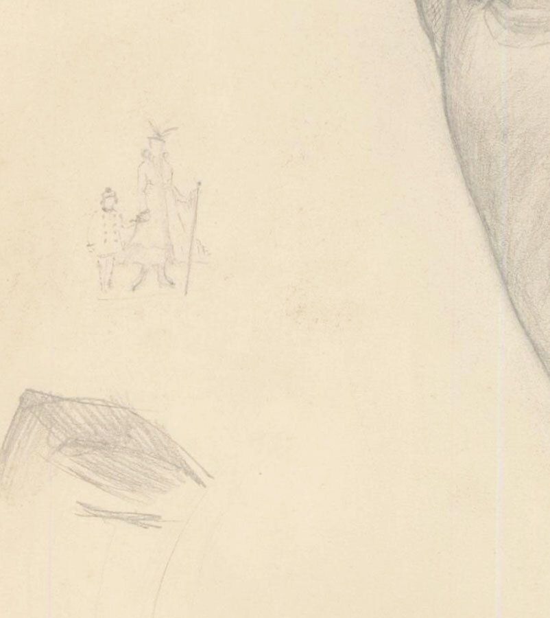 Lorna Bing (1897 1993) 1916 Graphite Drawing, Roman Bust photo for sale