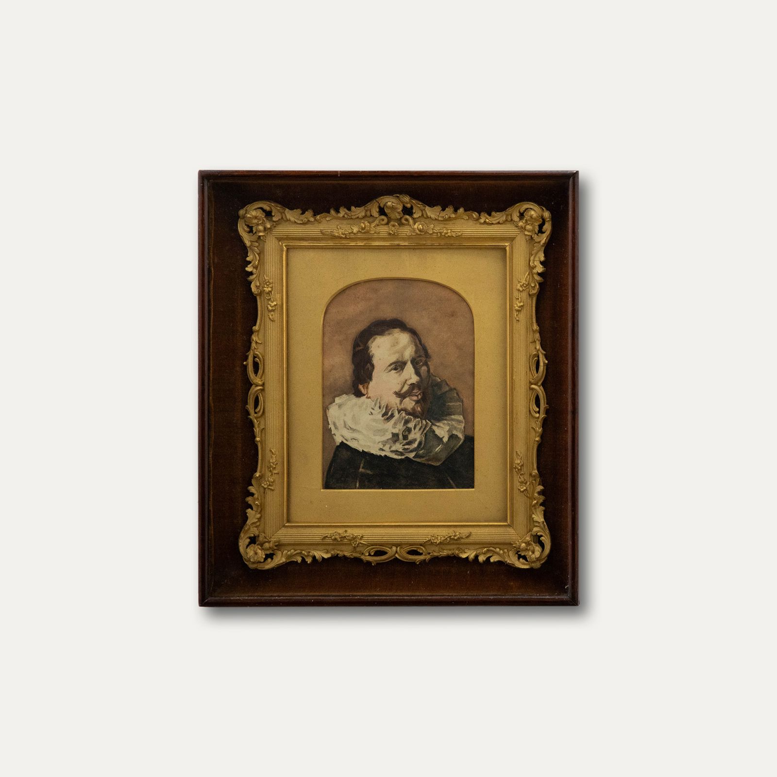 19th Century Watercolour Artist's Self Portrait photo vinterior