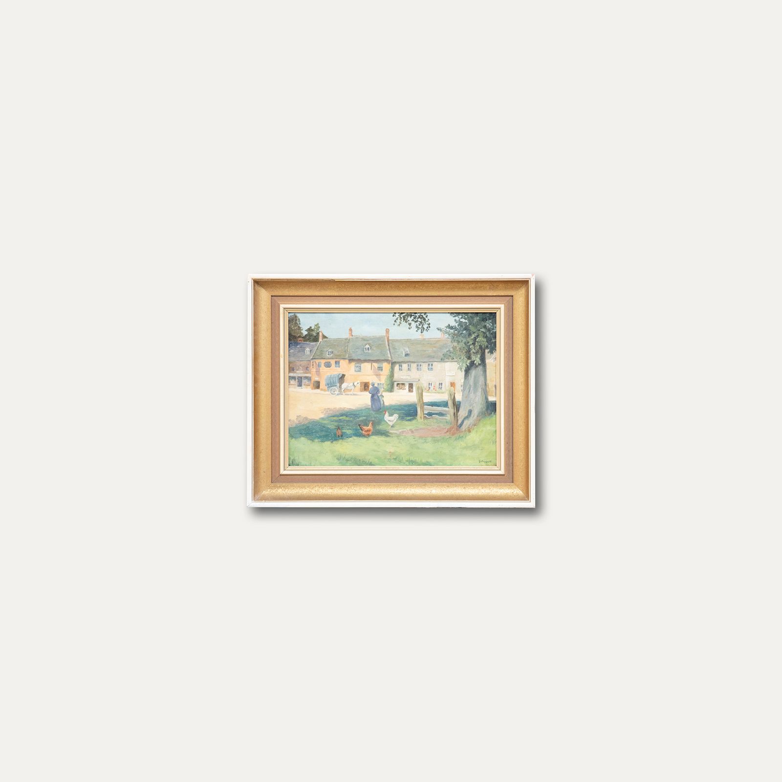 G. Piggott  20th Century Oil, Morning In The Village photo buy